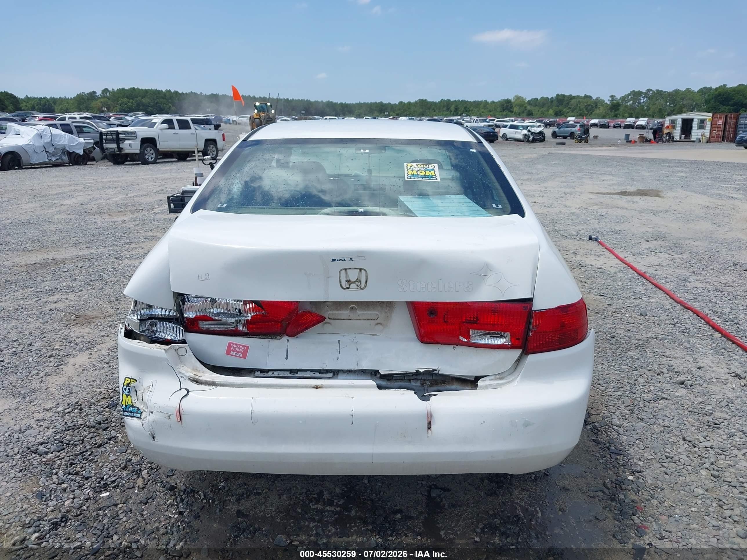 2005 Honda Accord 2.4 Lx White vin: 1HGCM56445L002642