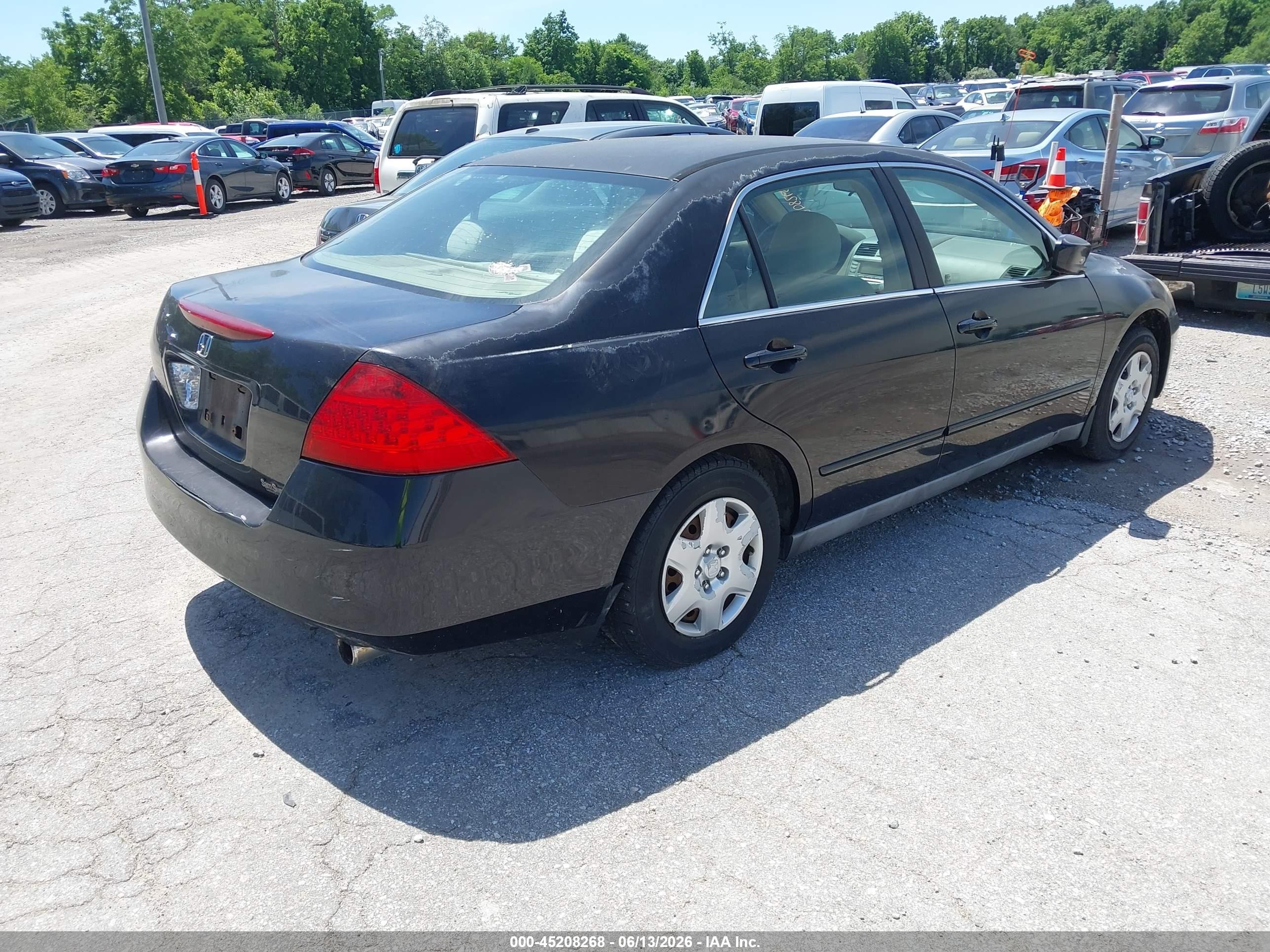 2006 Honda Accord 2.4 Lx Black vin: 1HGCM56446A177793