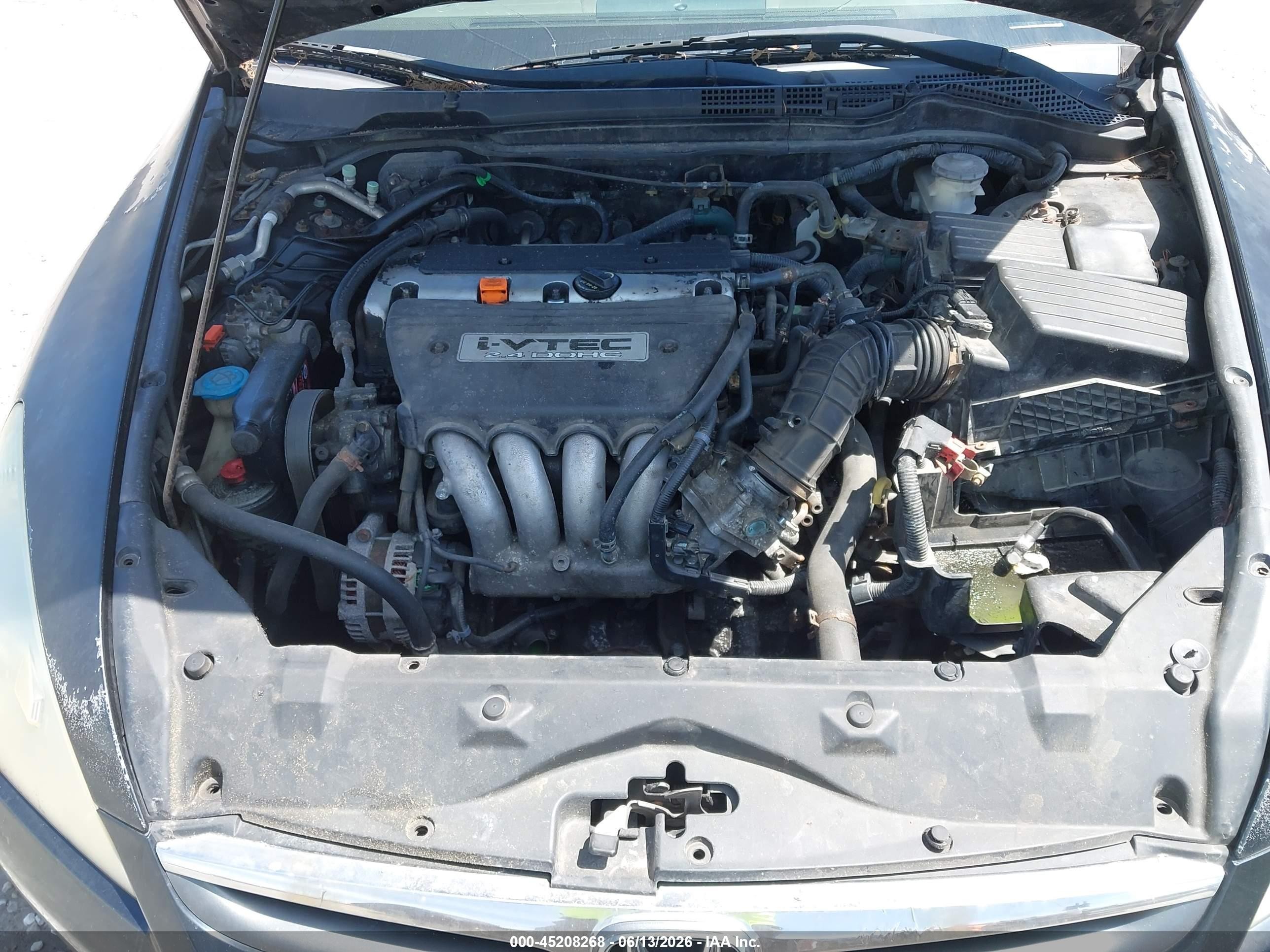 2006 Honda Accord 2.4 Lx Black vin: 1HGCM56446A177793
