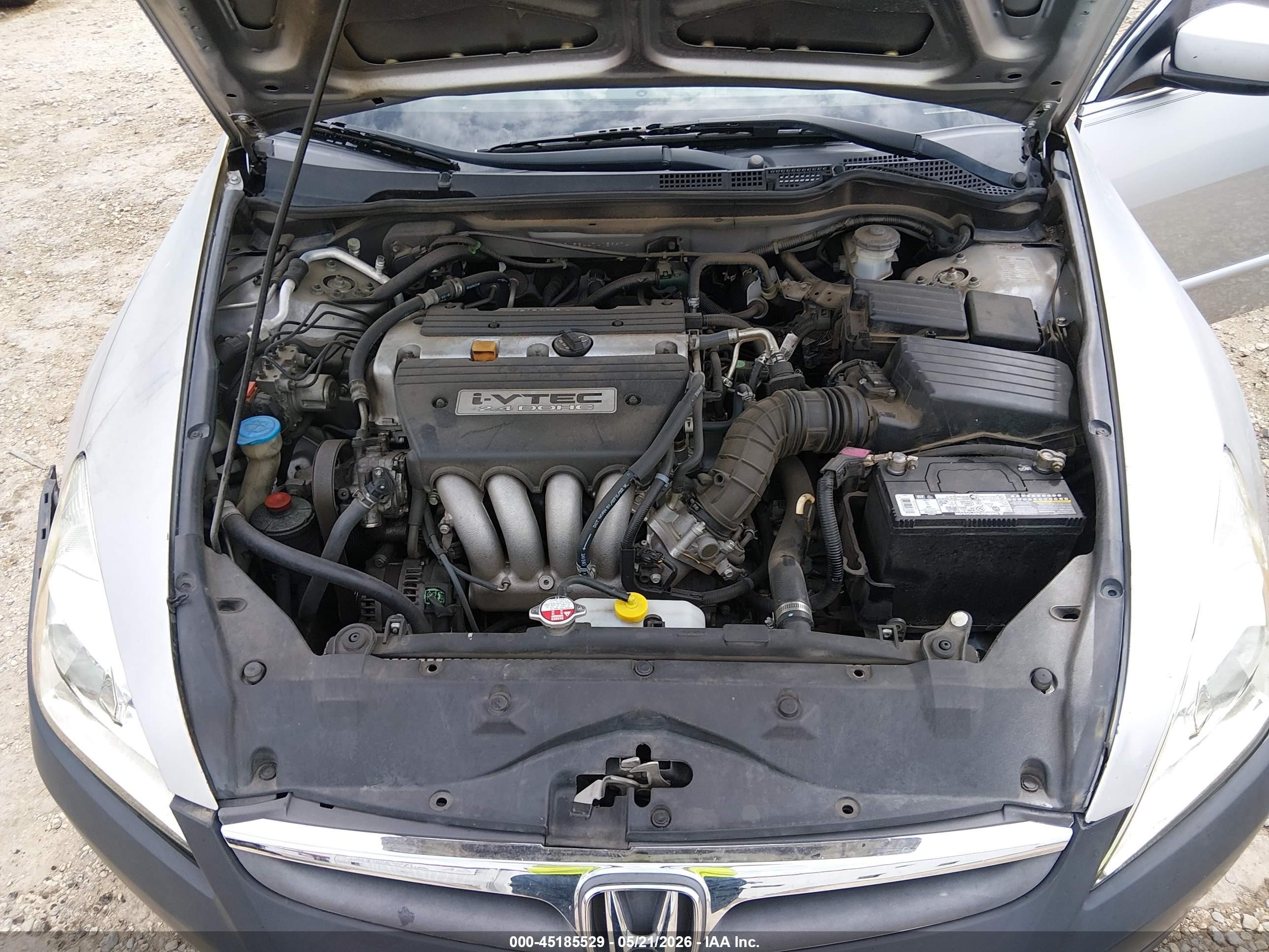 2007 Honda Accord 2.4 Lx Серебряный vin: 1HGCM56447A159974
