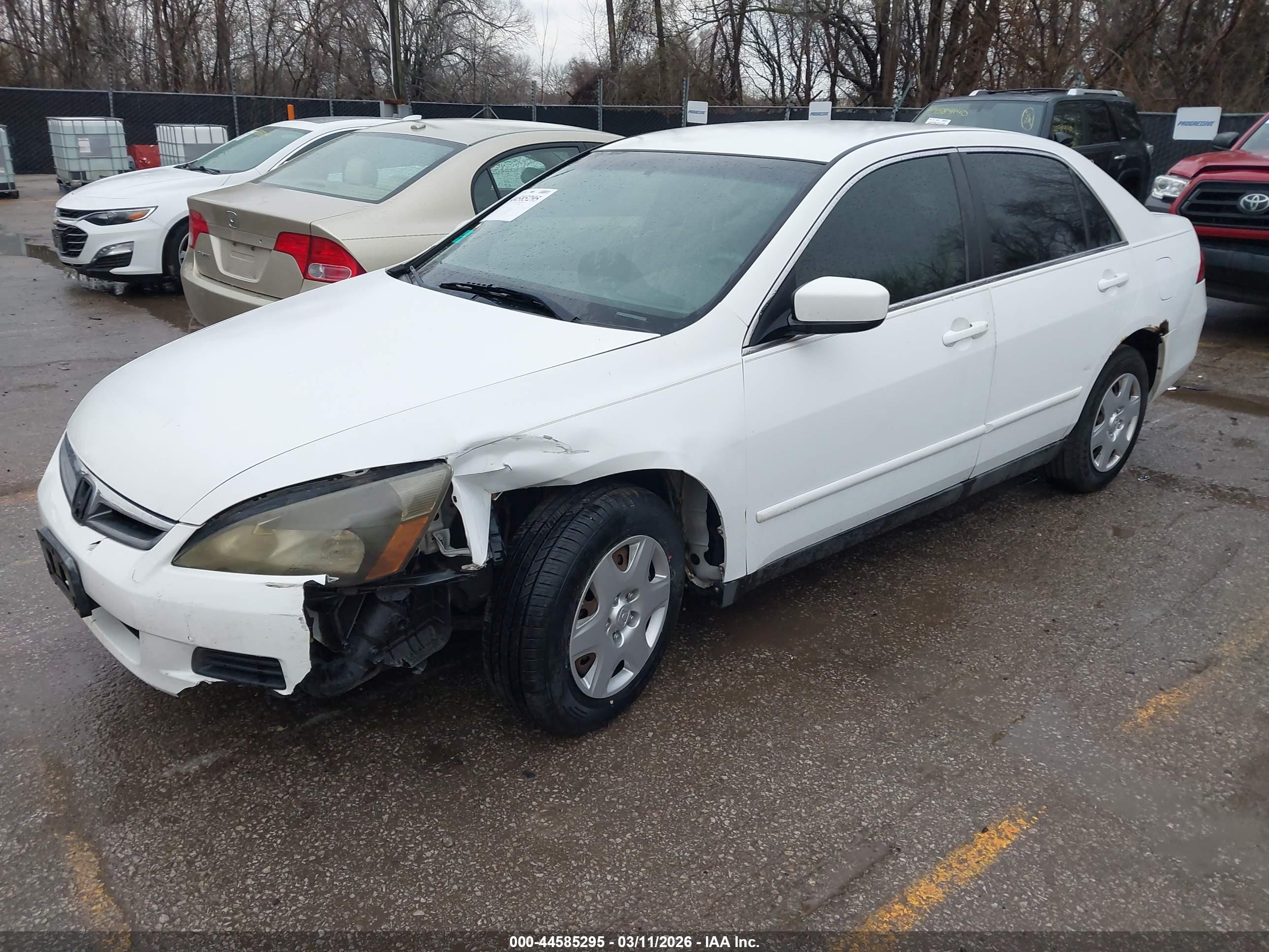 2007 Honda Accord 2.4 Lx White vin: 1HGCM56447A179142
