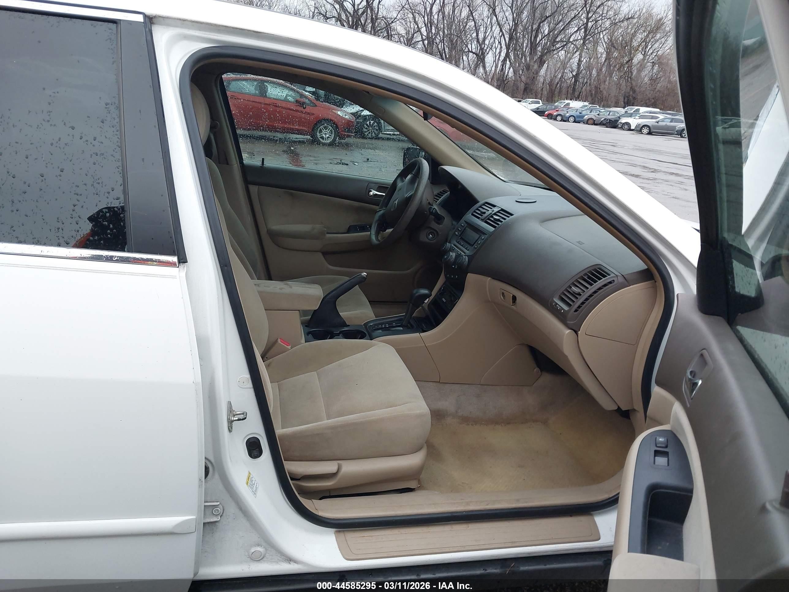 2007 Honda Accord 2.4 Lx White vin: 1HGCM56447A179142