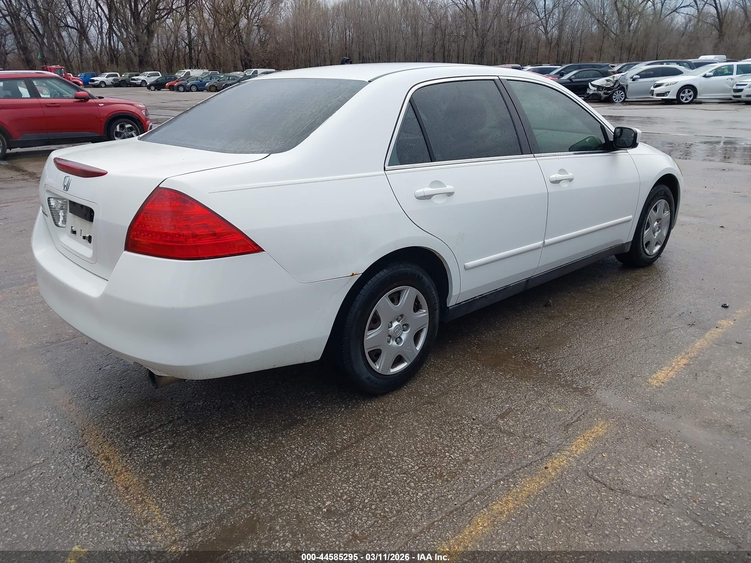 2007 Honda Accord 2.4 Lx White vin: 1HGCM56447A179142