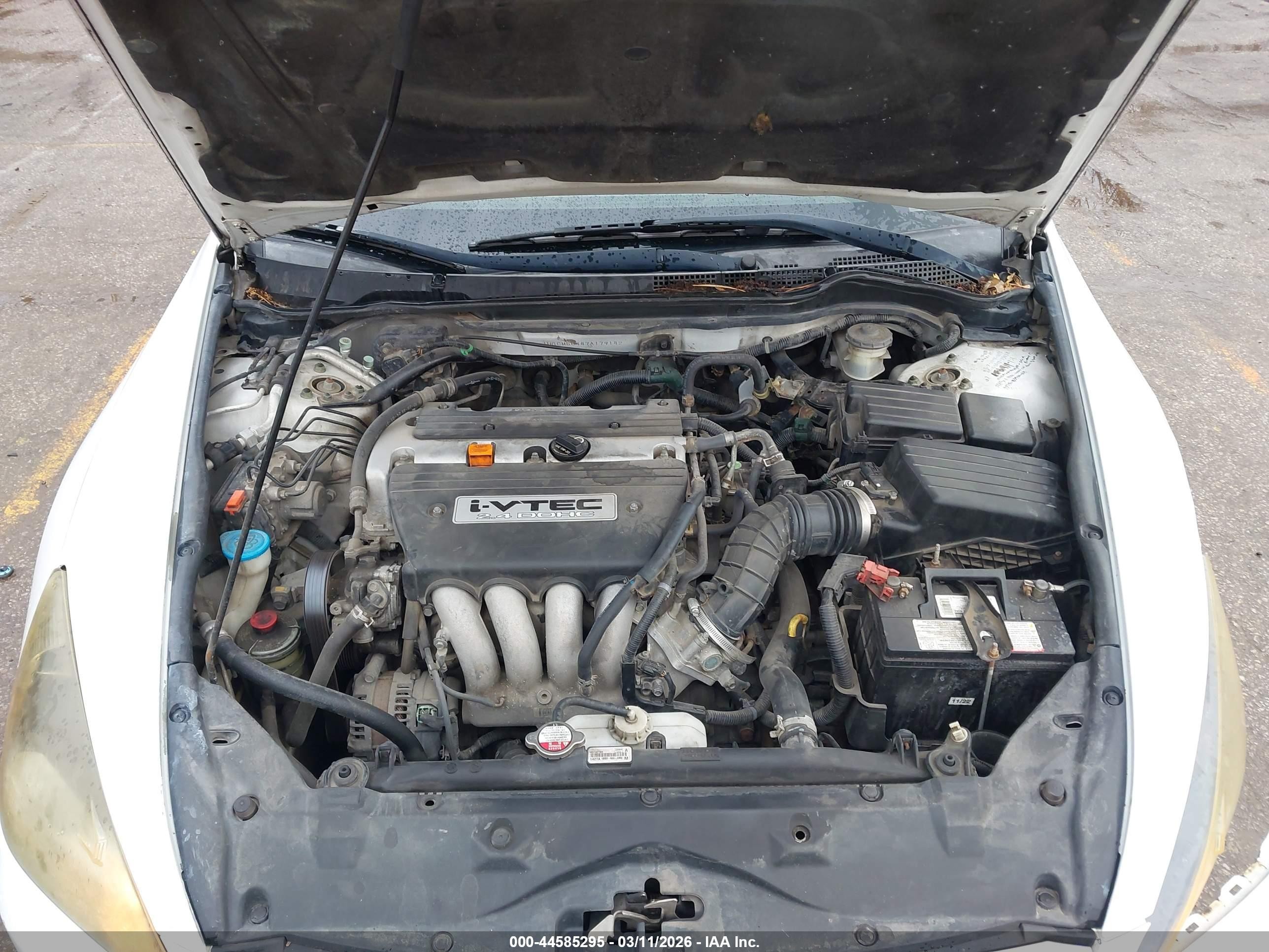 2007 Honda Accord 2.4 Lx White vin: 1HGCM56447A179142