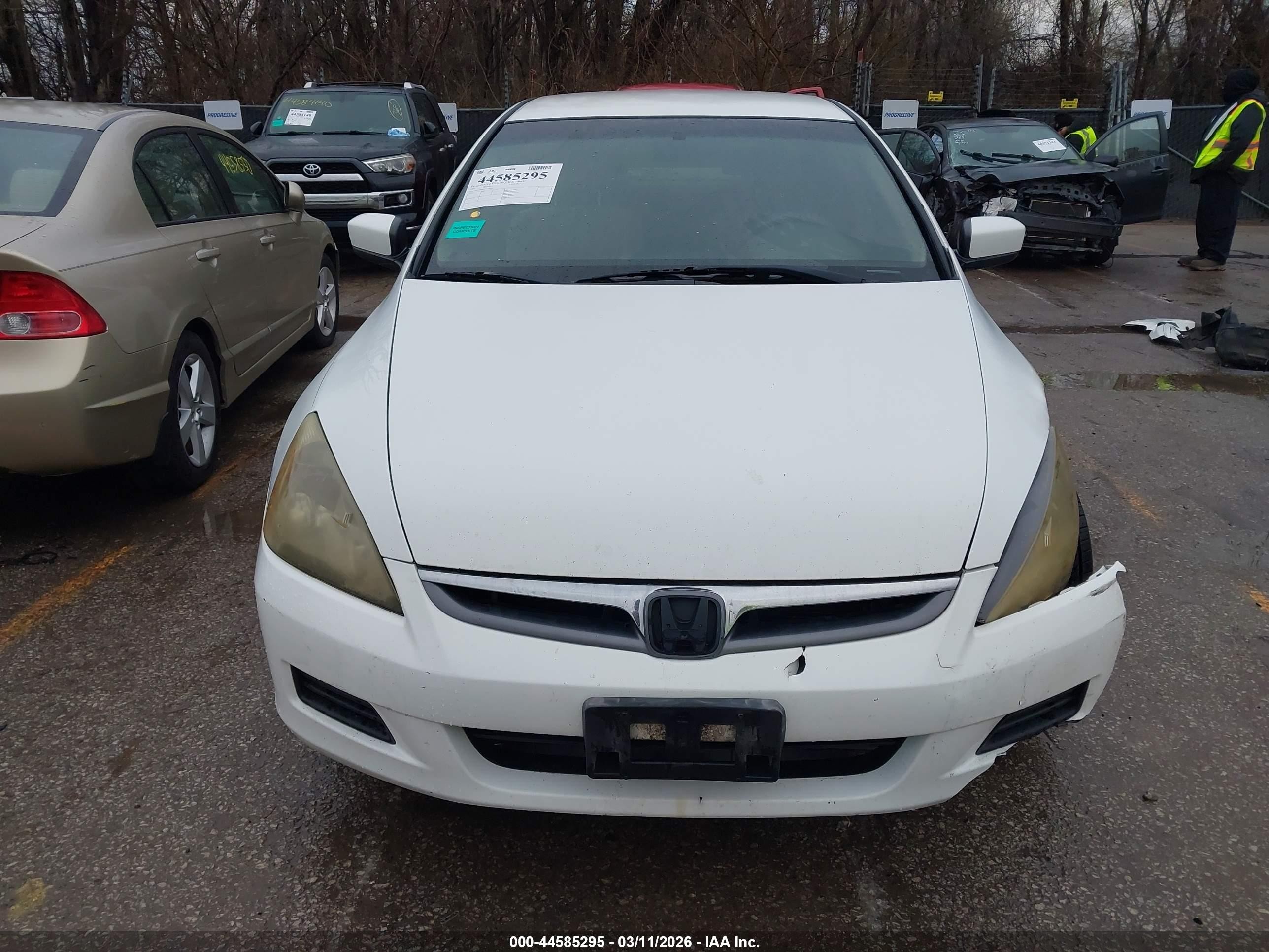 2007 Honda Accord 2.4 Lx White vin: 1HGCM56447A179142