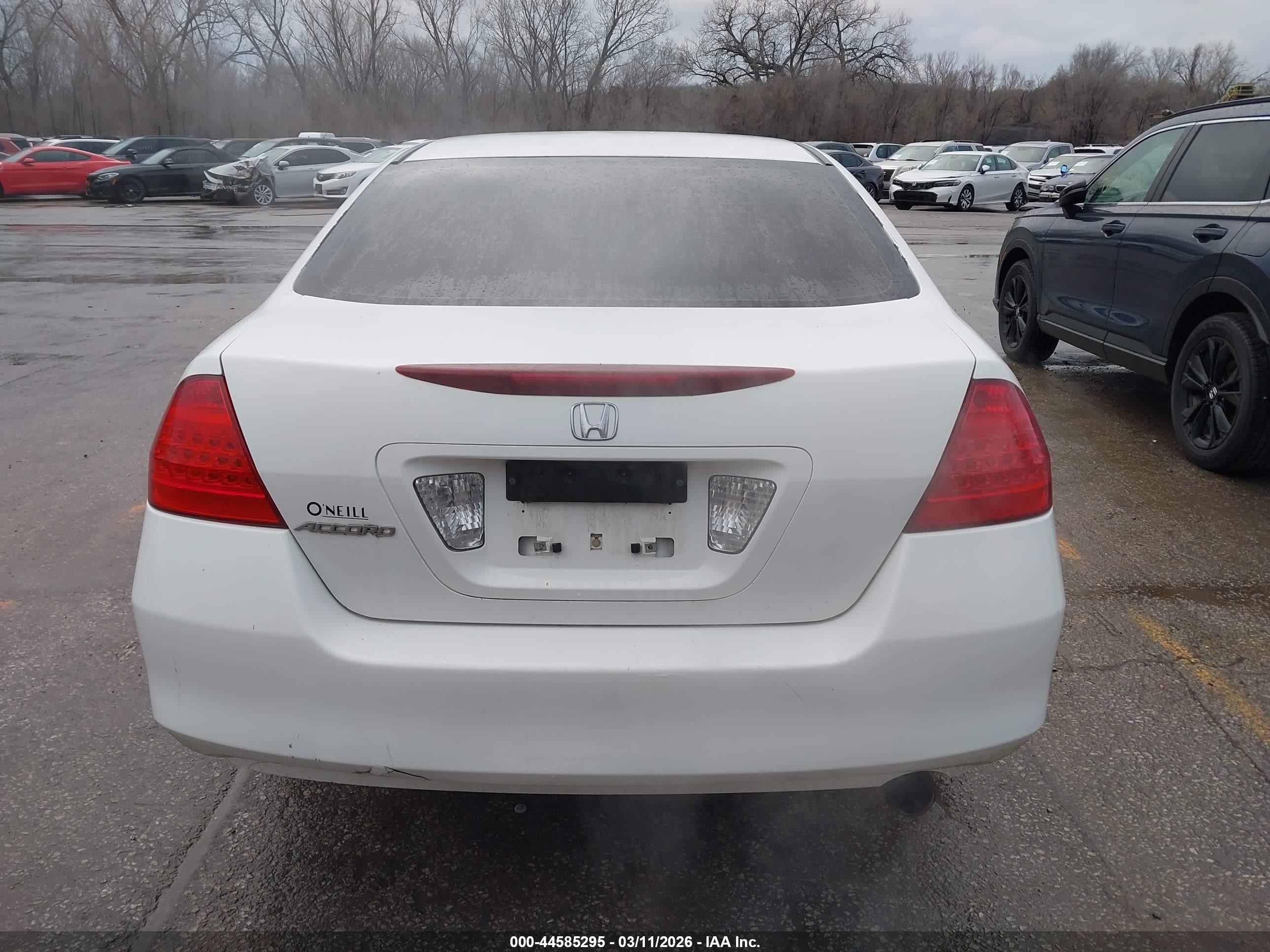 2007 Honda Accord 2.4 Lx White vin: 1HGCM56447A179142