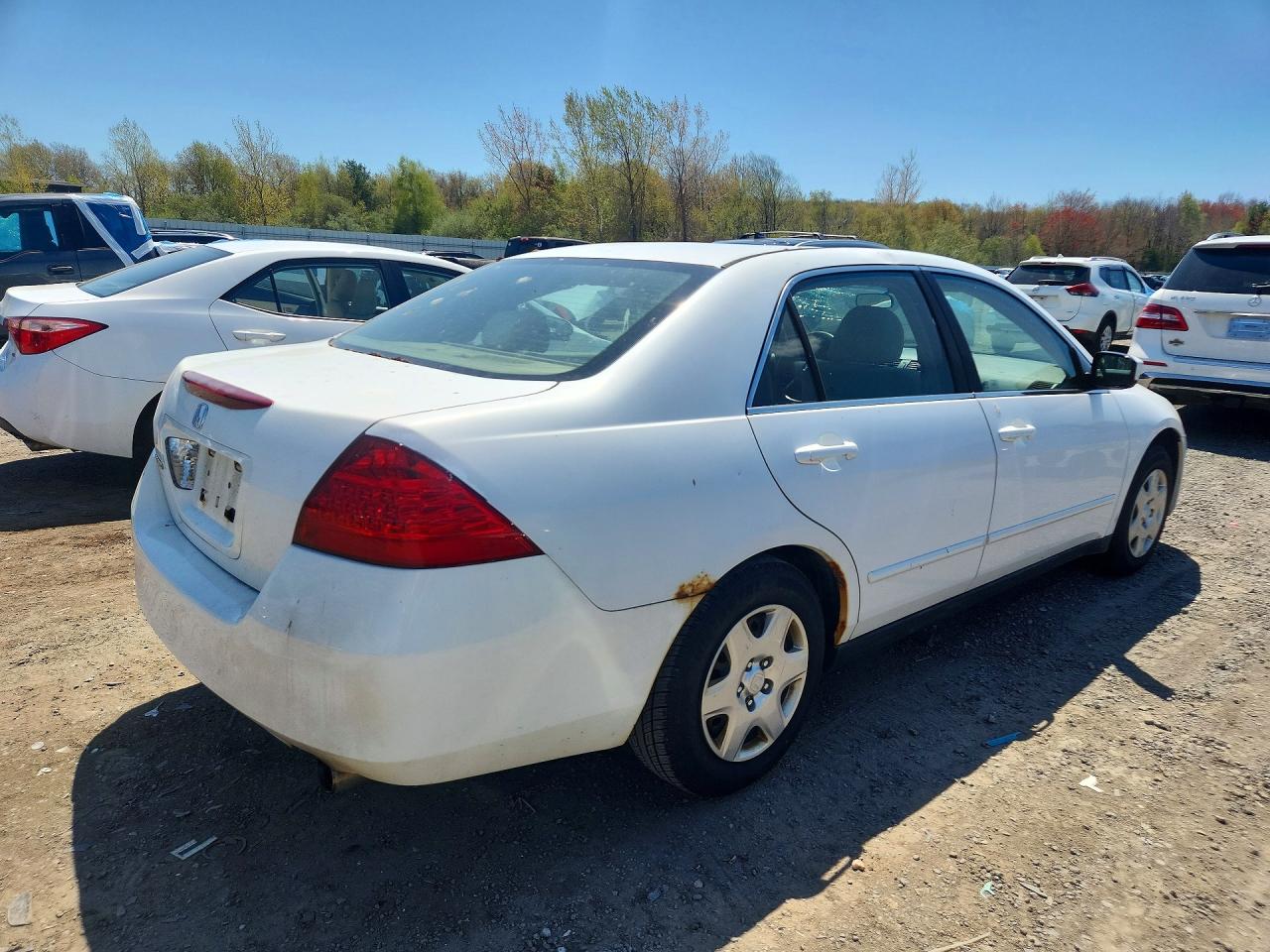 2007 Honda Accord Lx Белый vin: 1HGCM56447A229621