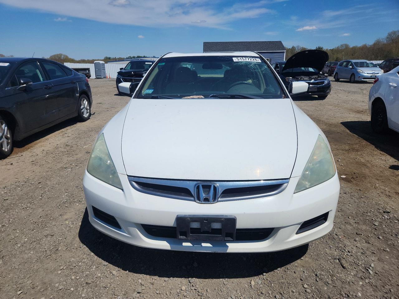 2007 Honda Accord Lx Белый vin: 1HGCM56447A229621