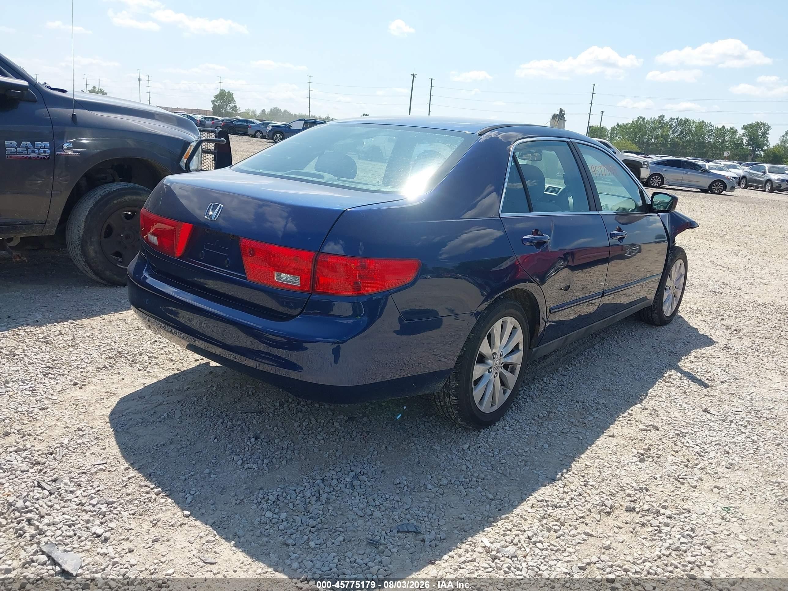 2005 Honda Accord 2.4 Lx Синий vin: 1HGCM56455A014326