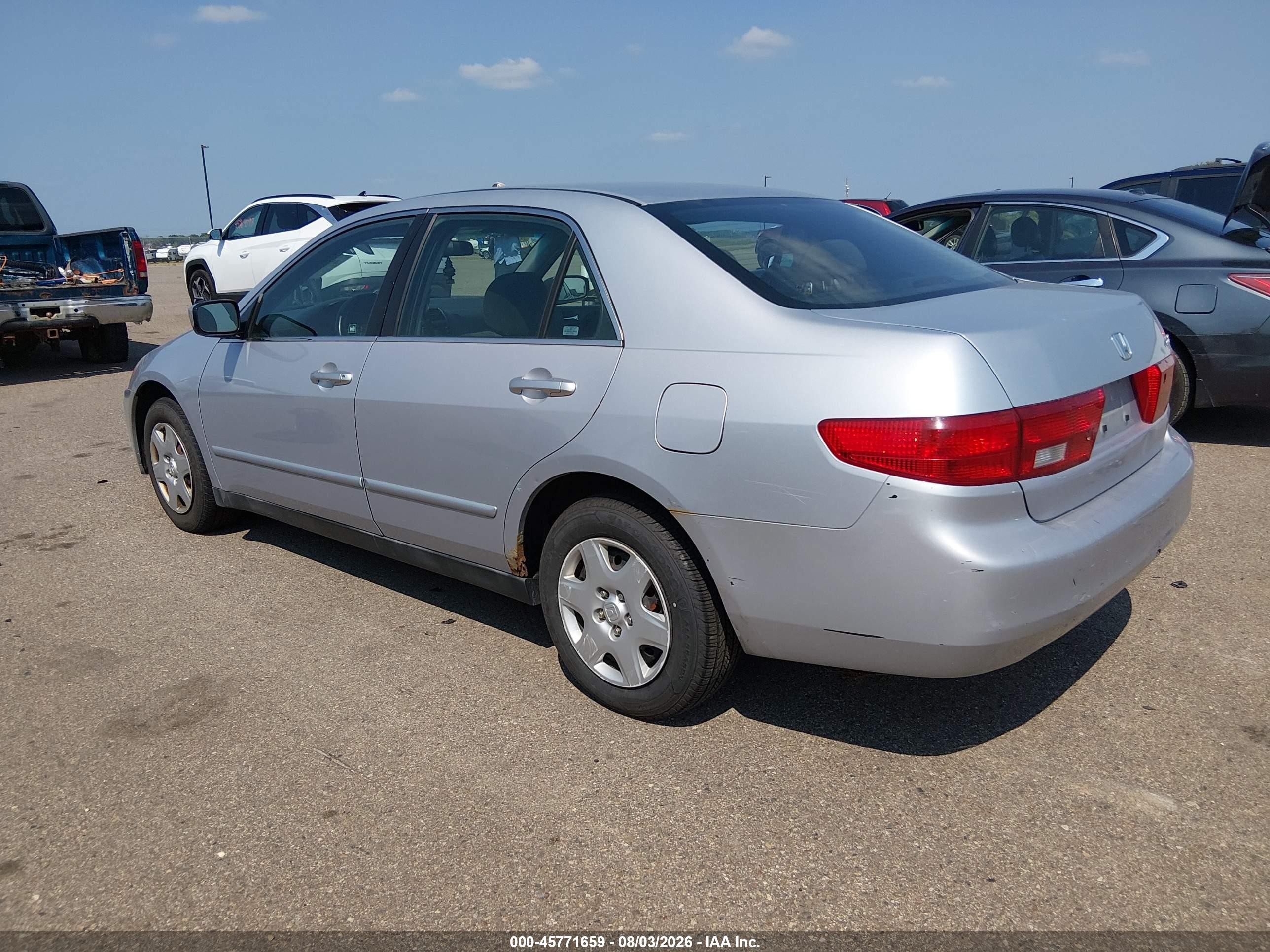 2005 Honda Accord 2.4 Lx Silver vin: 1HGCM56455A022295
