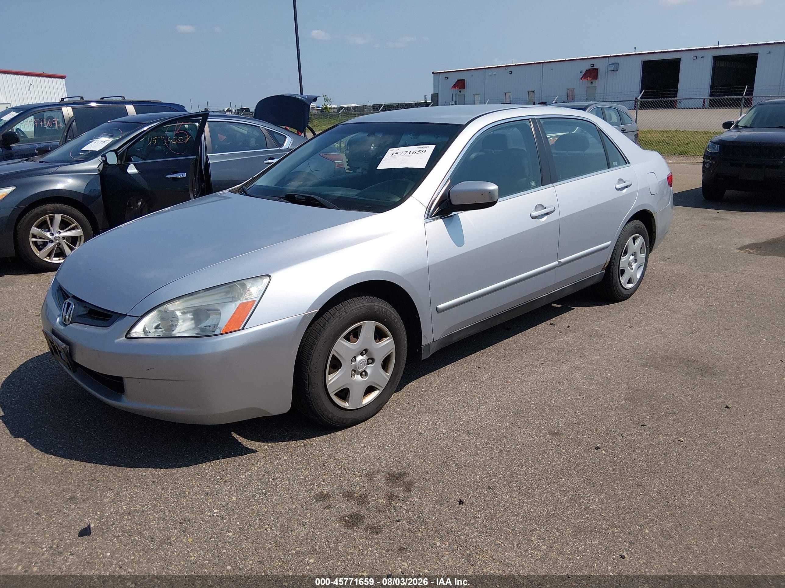 2005 Honda Accord 2.4 Lx Silver vin: 1HGCM56455A022295