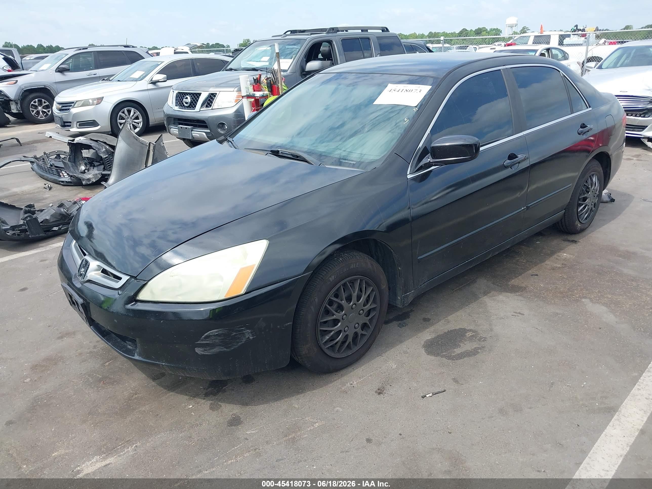 2005 Honda Accord 2.4 Lx Black vin: 1HGCM56455A030686
