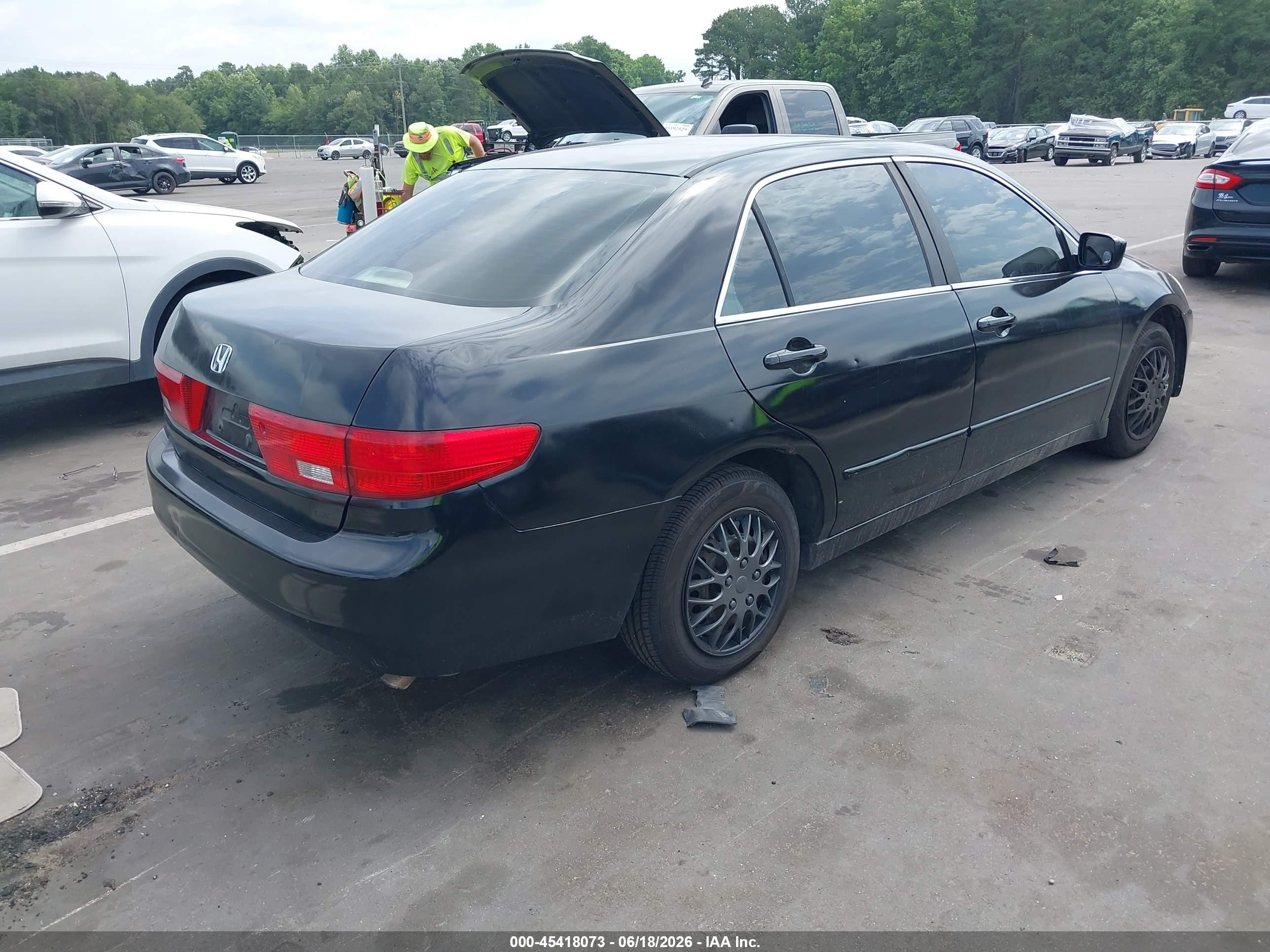 2005 Honda Accord 2.4 Lx Black vin: 1HGCM56455A030686