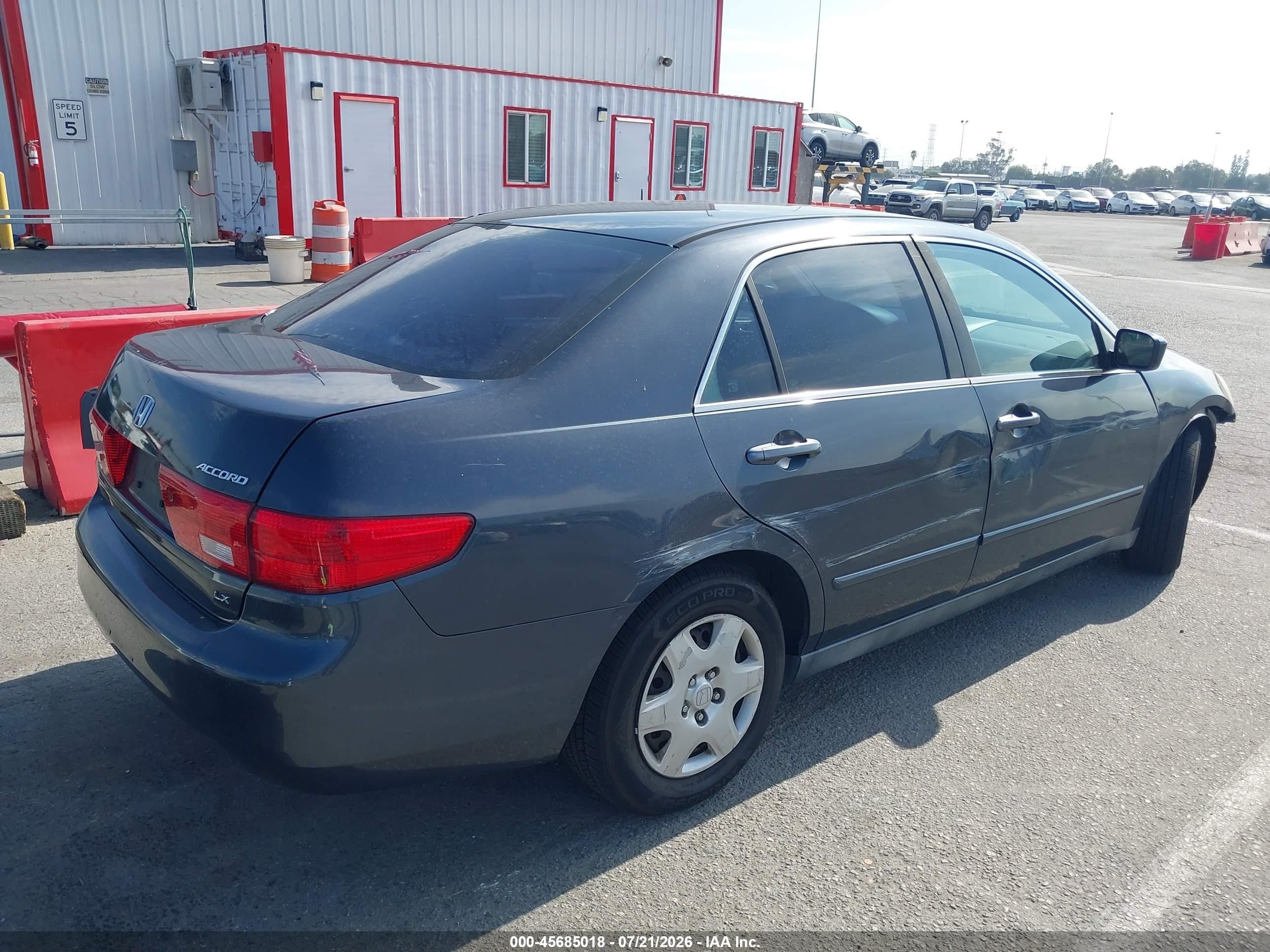 2005 Honda Accord 2.4 Lx Gray vin: 1HGCM56455A036486