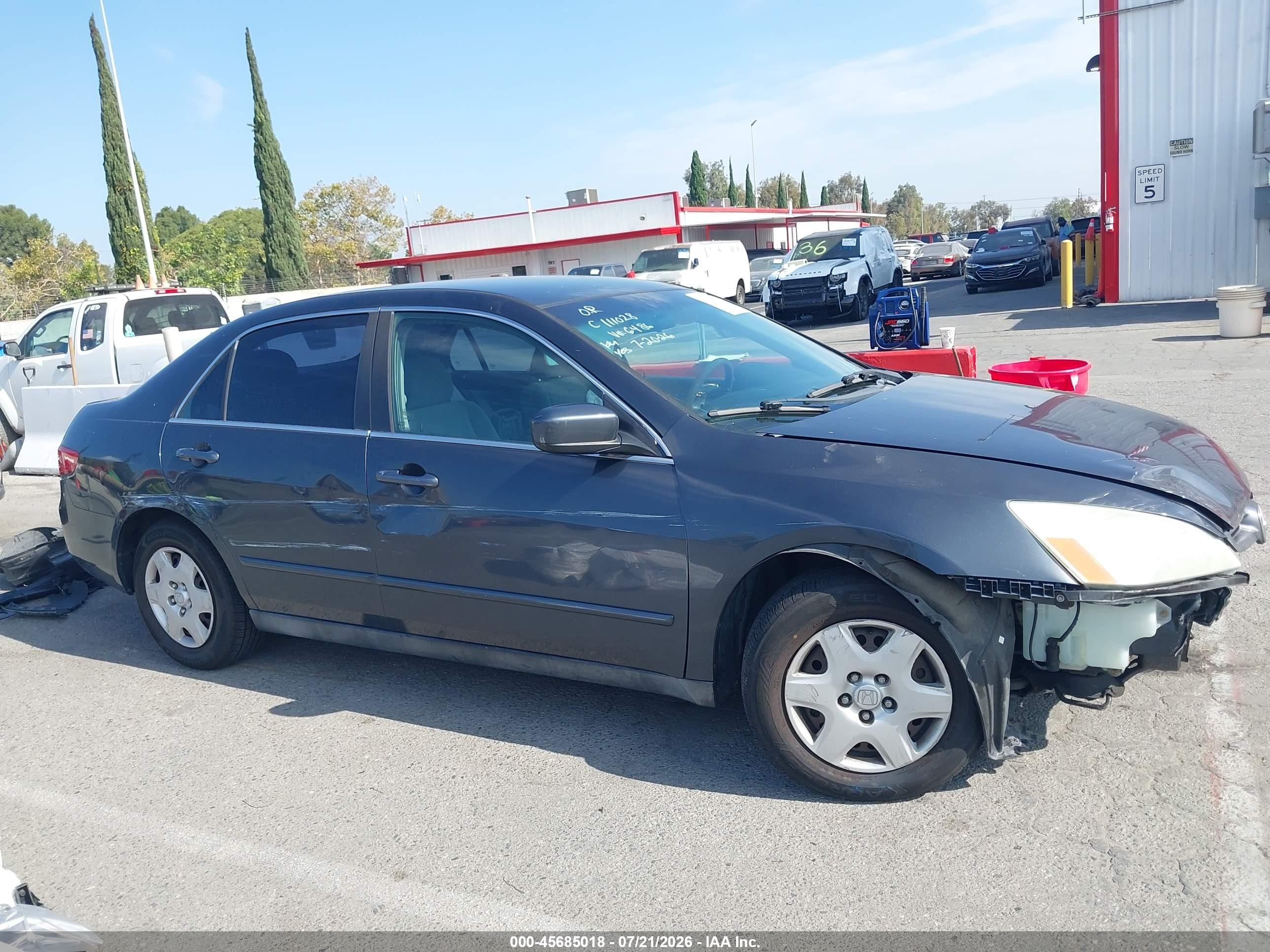 2005 Honda Accord 2.4 Lx Gray vin: 1HGCM56455A036486