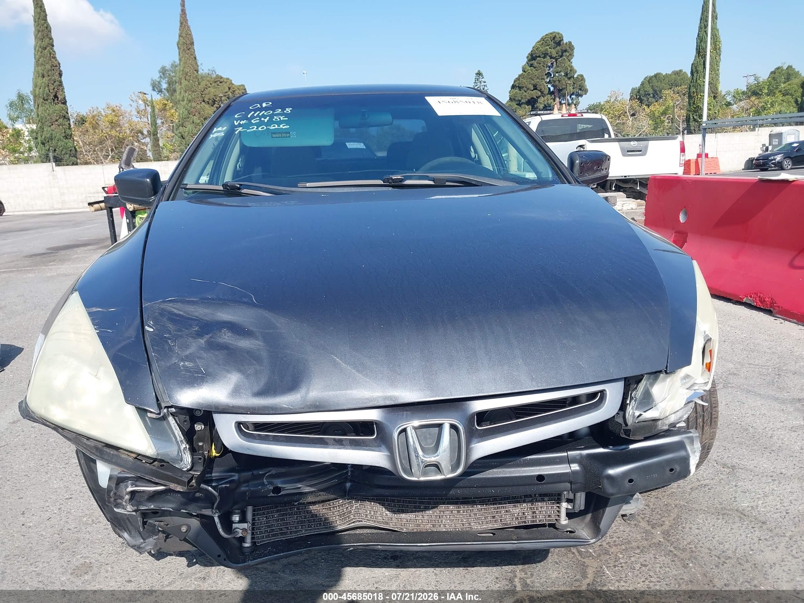 2005 Honda Accord 2.4 Lx Gray vin: 1HGCM56455A036486