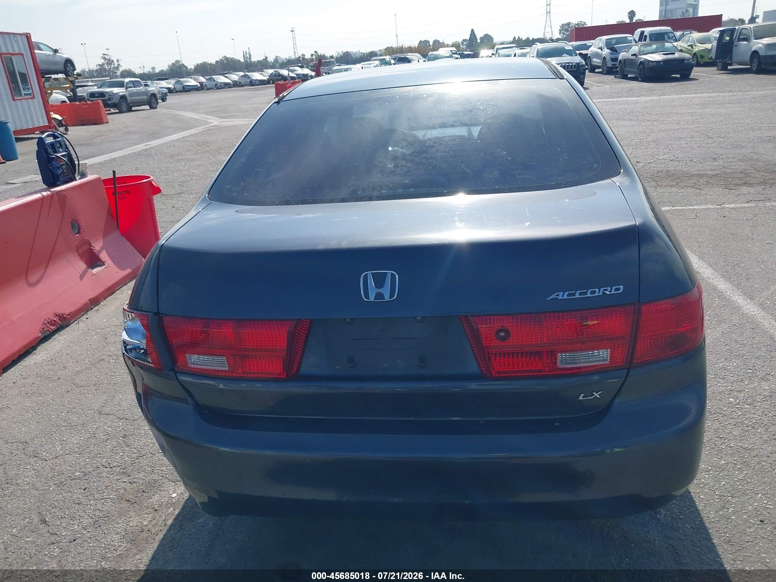 2005 Honda Accord 2.4 Lx Gray vin: 1HGCM56455A036486