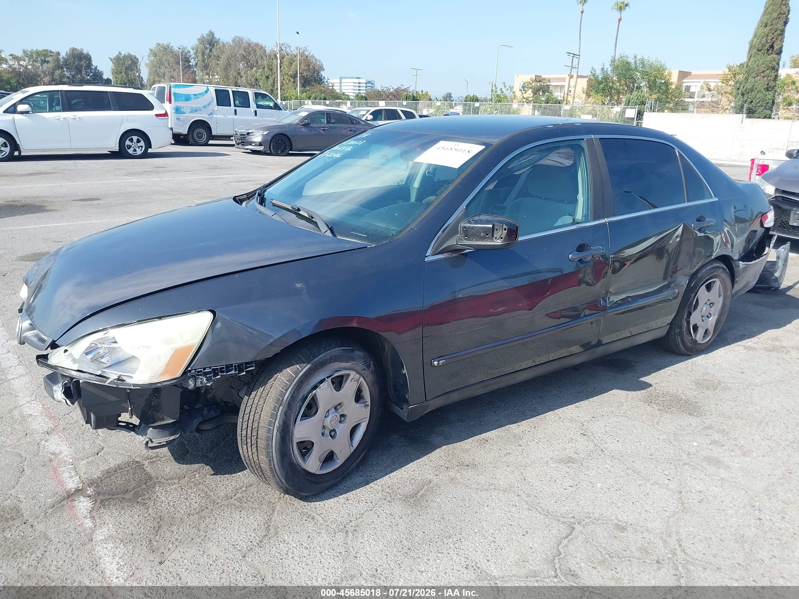 2005 Honda Accord 2.4 Lx Gray vin: 1HGCM56455A036486