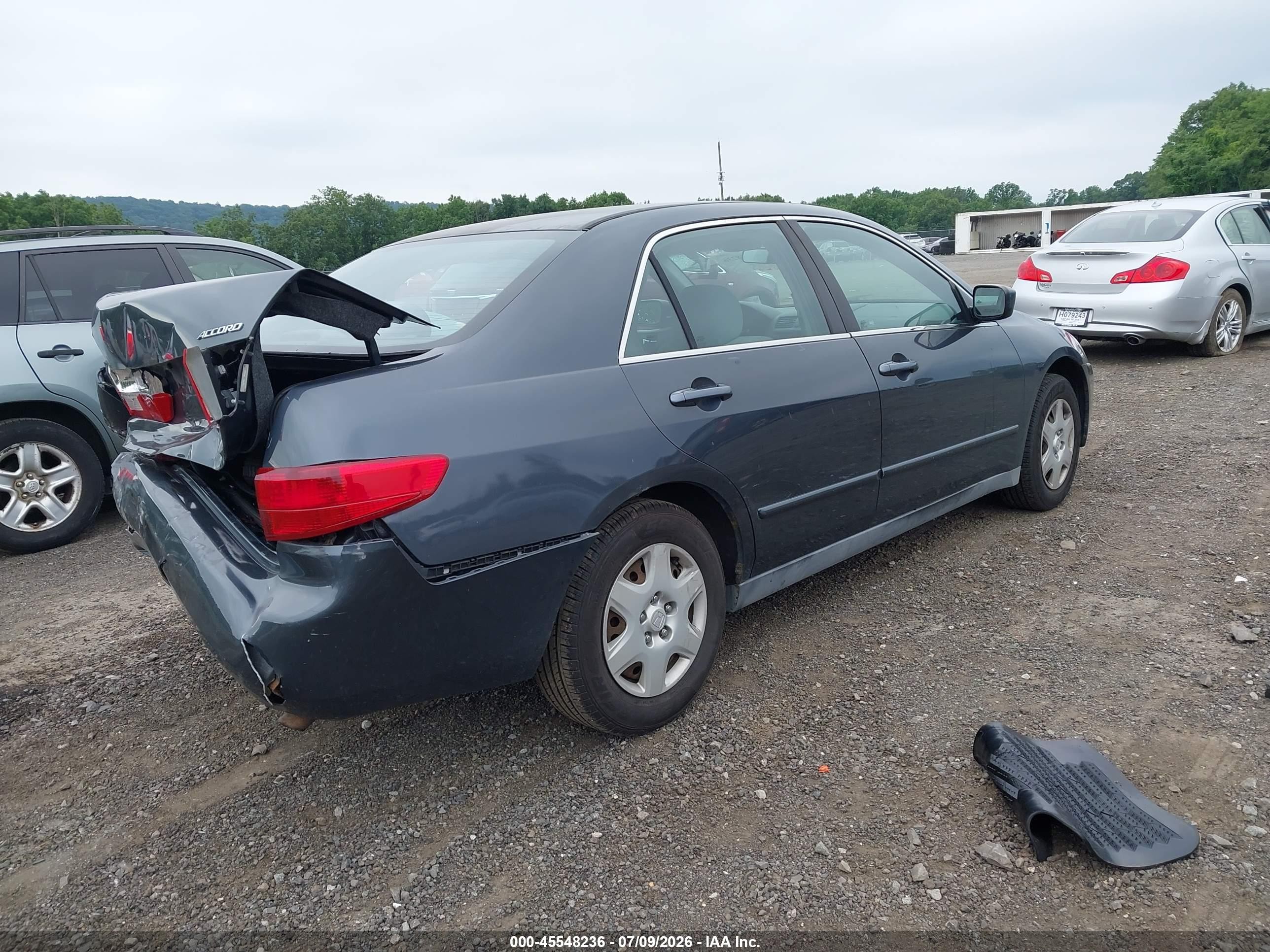 2005 Honda Accord 2.4 Lx Gray vin: 1HGCM56455A072193