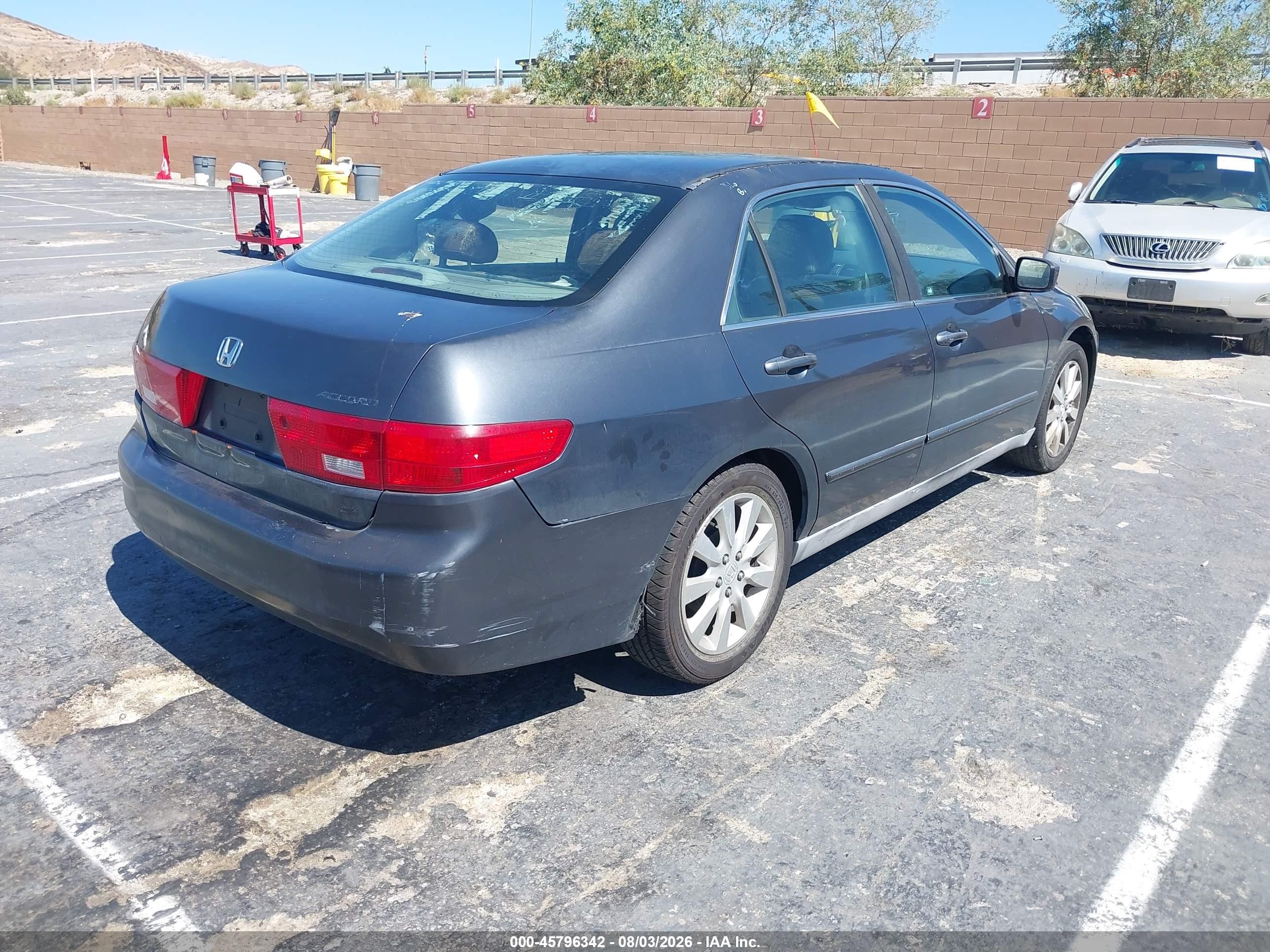 2005 Honda Accord 2.4 Lx Gray vin: 1HGCM56455A084604