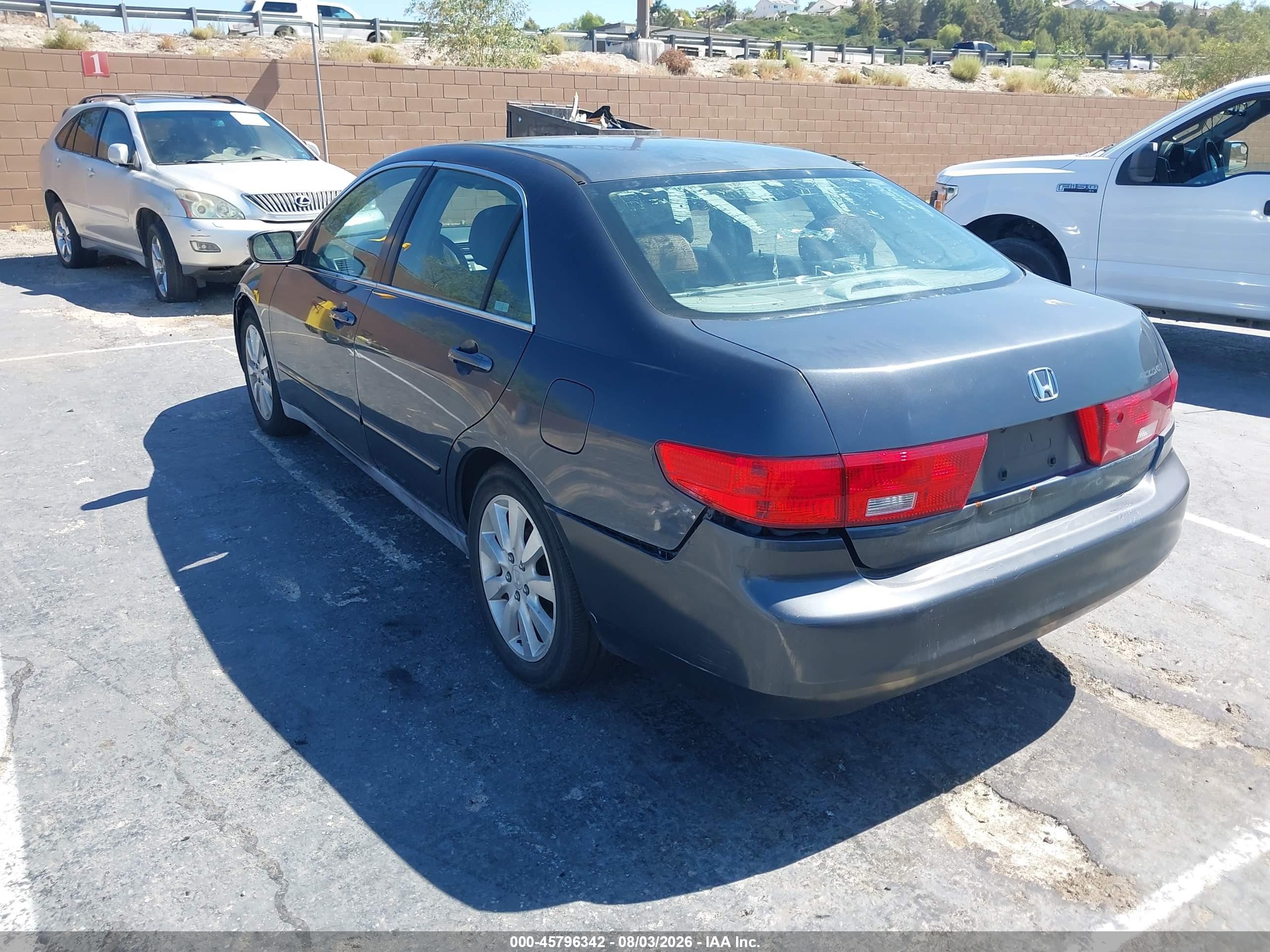 2005 Honda Accord 2.4 Lx Gray vin: 1HGCM56455A084604