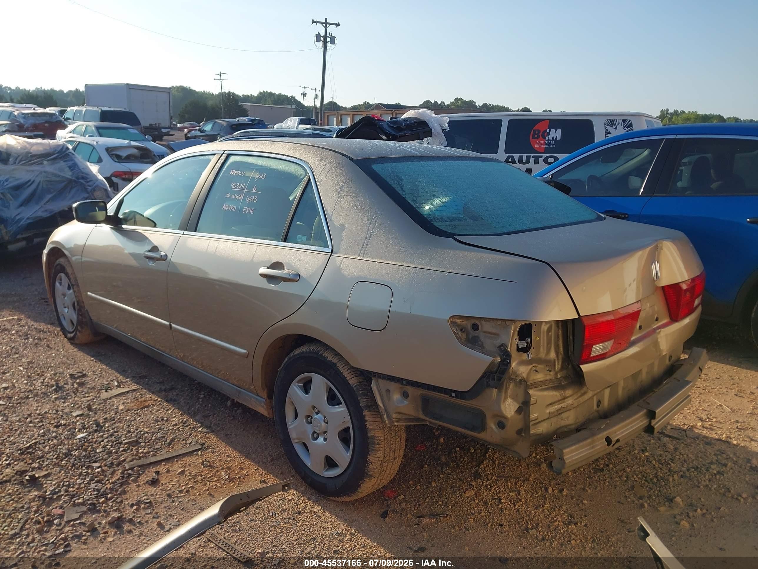 2005 Honda Accord 2.4 Lx Beige vin: 1HGCM56455A108125