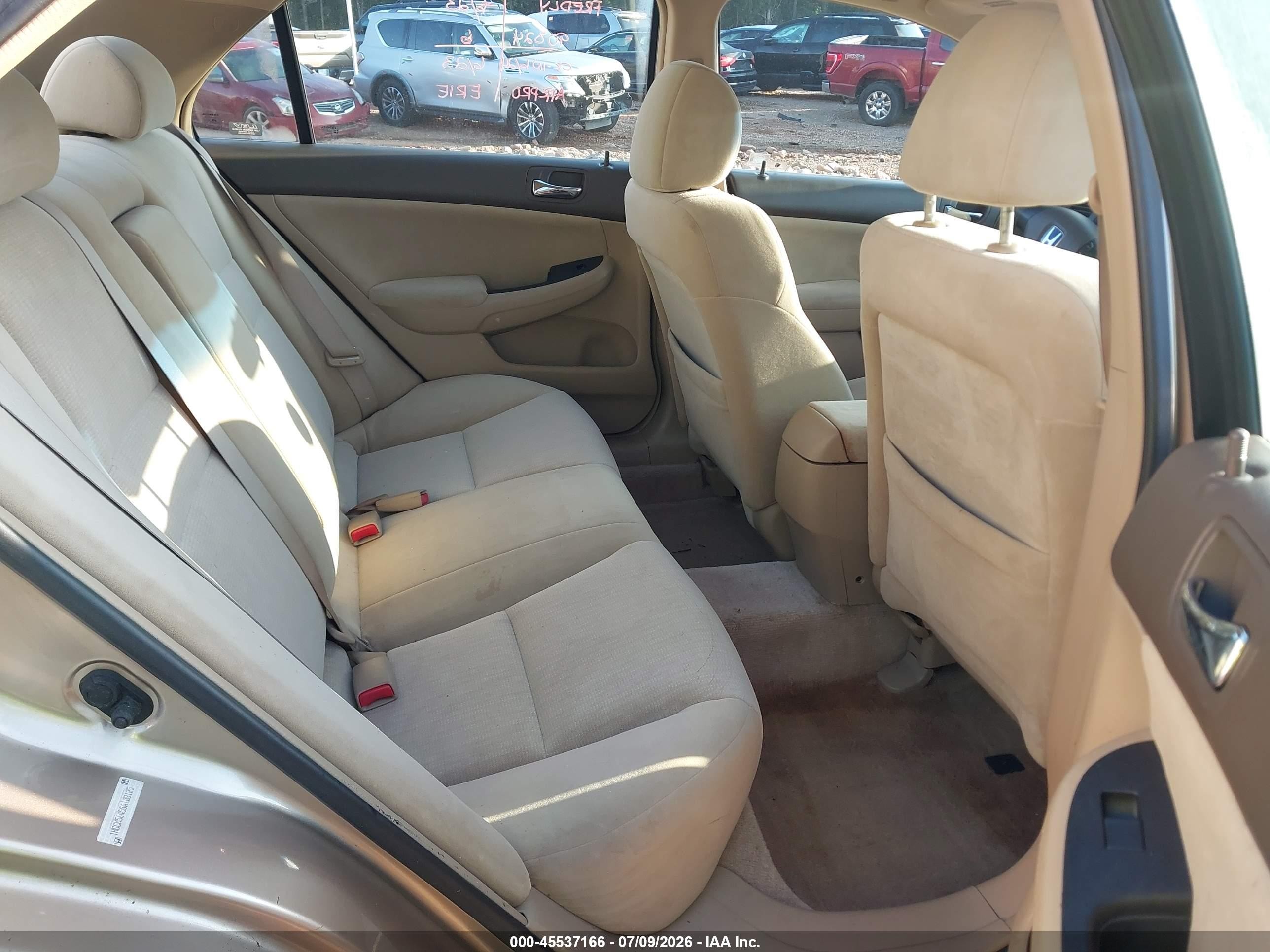 2005 Honda Accord 2.4 Lx Beige vin: 1HGCM56455A108125