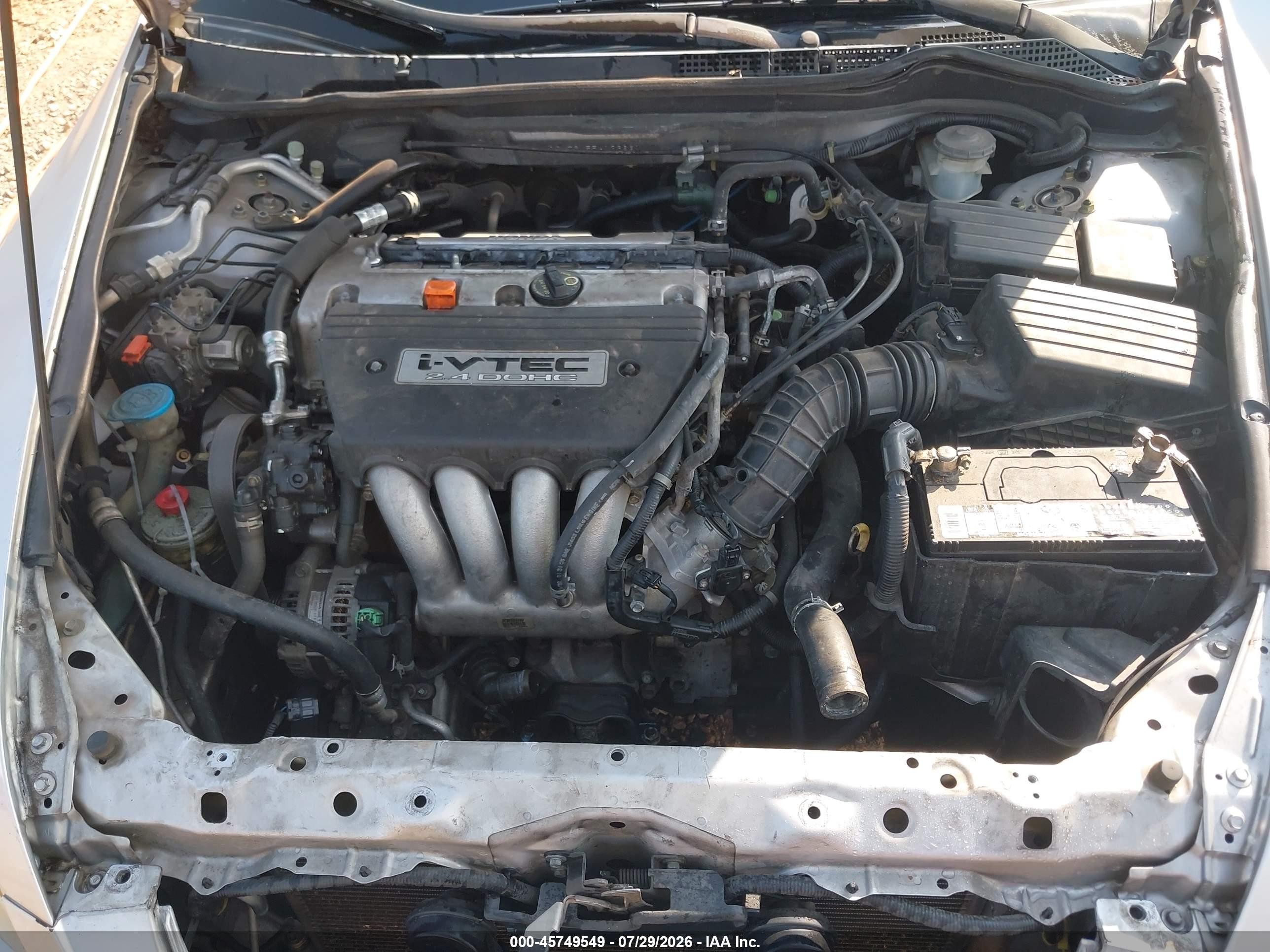 2005 Honda Accord 2.4 Lx Серебряный vin: 1HGCM56455A123661
