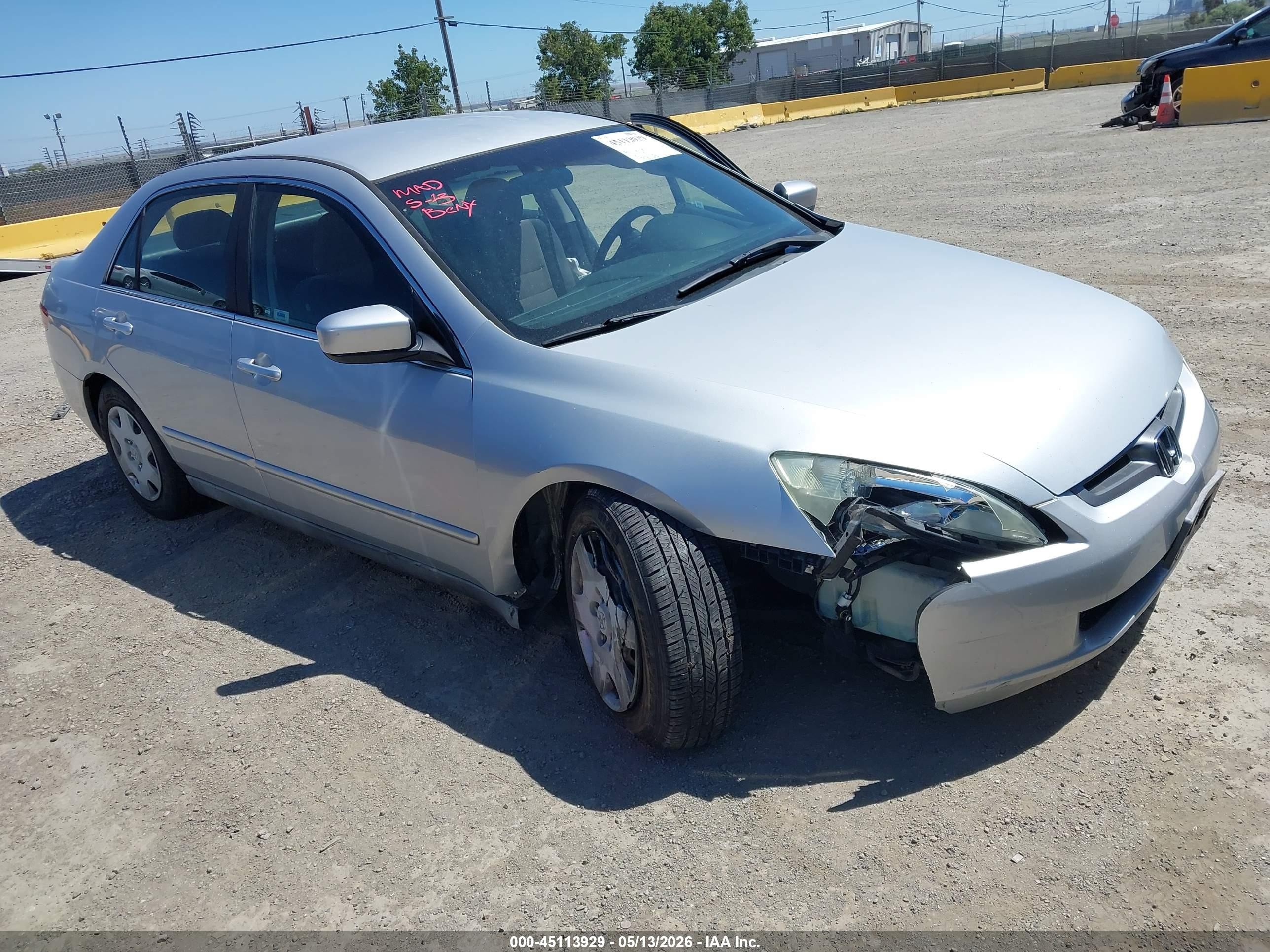 2005 Honda Accord 2.4 Lx Silver vin: 1HGCM56455A165697