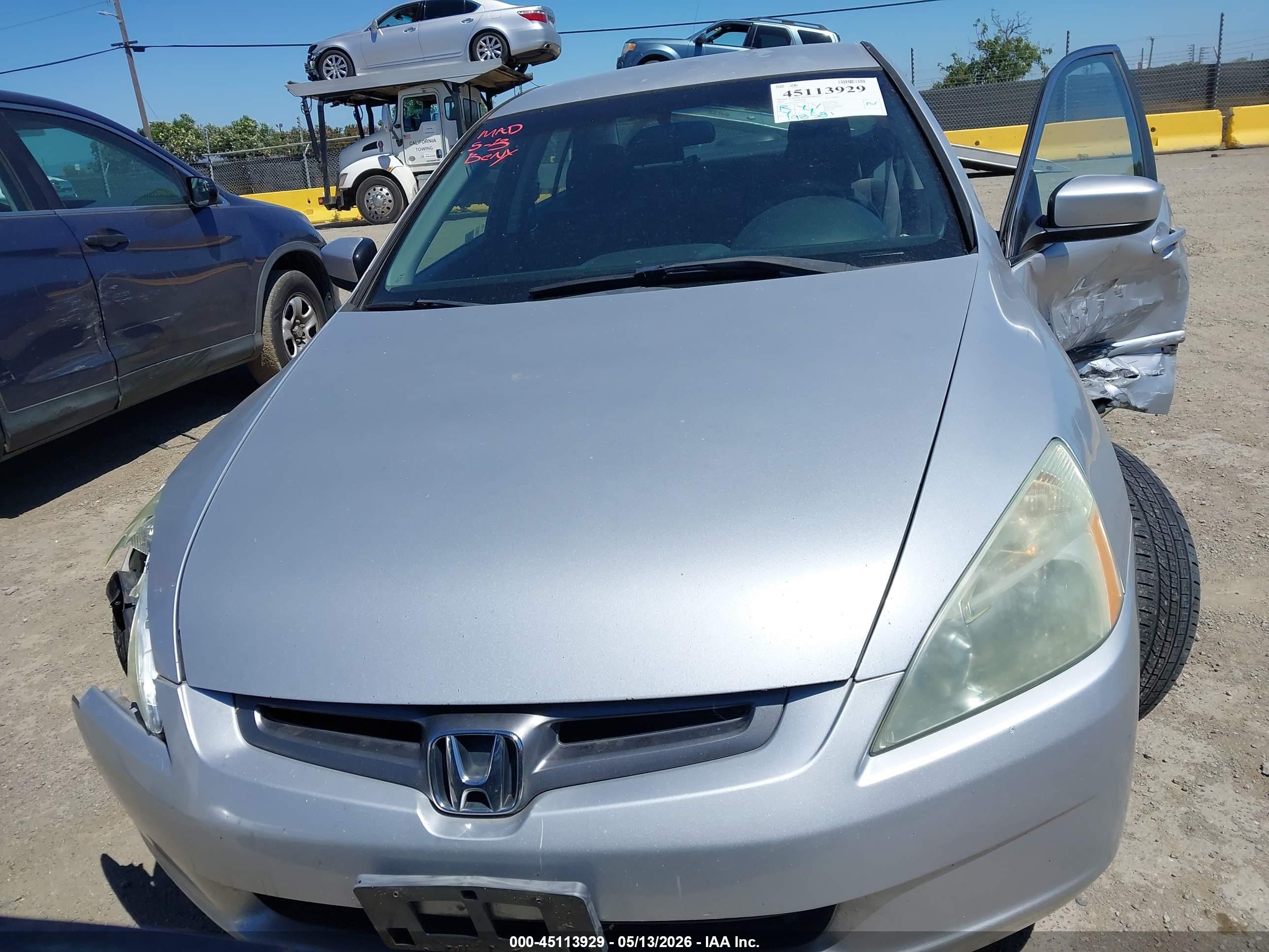 2005 Honda Accord 2.4 Lx Silver vin: 1HGCM56455A165697