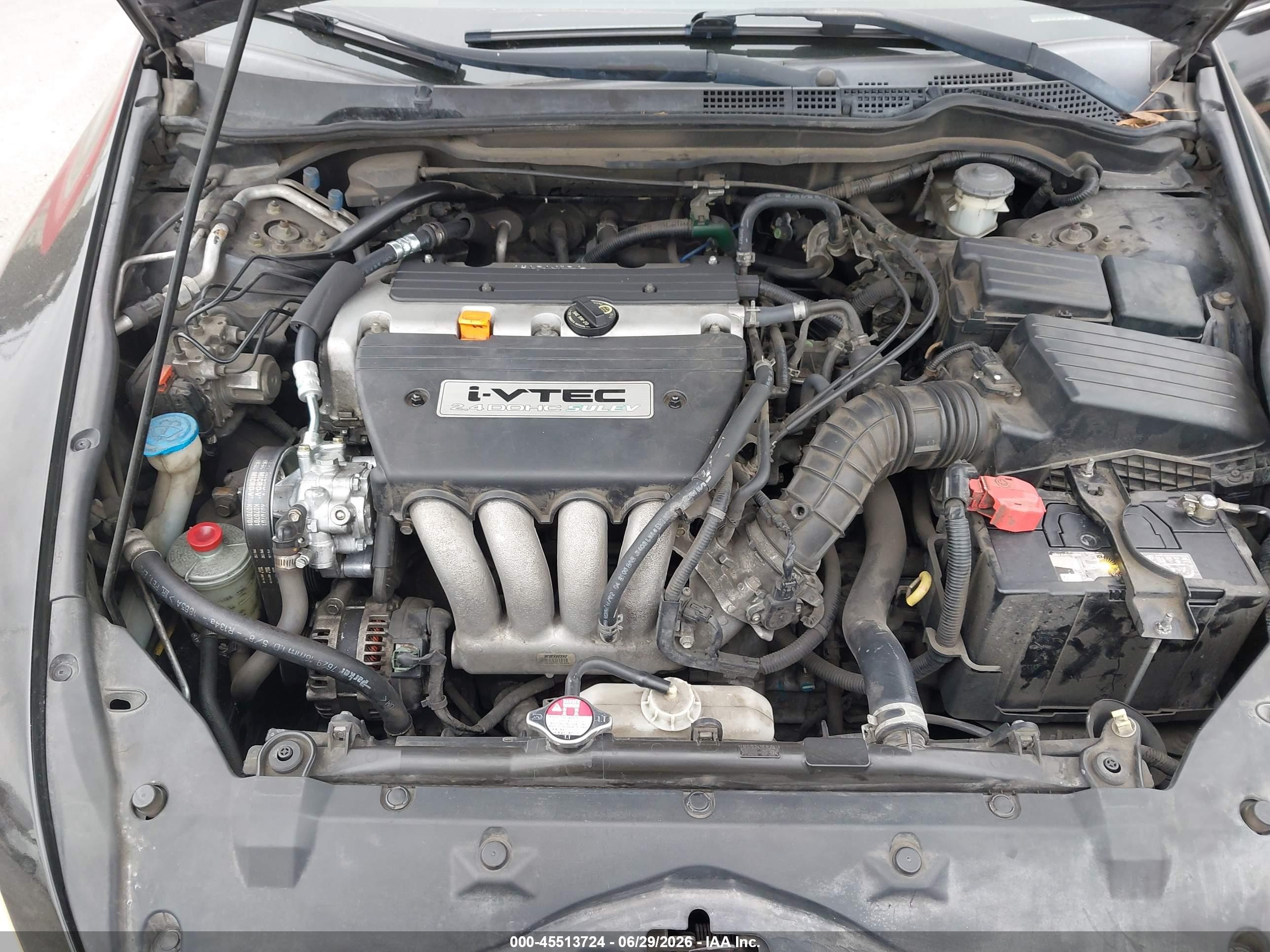 2005 Honda Accord 2.4 Lx Black vin: 1HGCM56455A181589