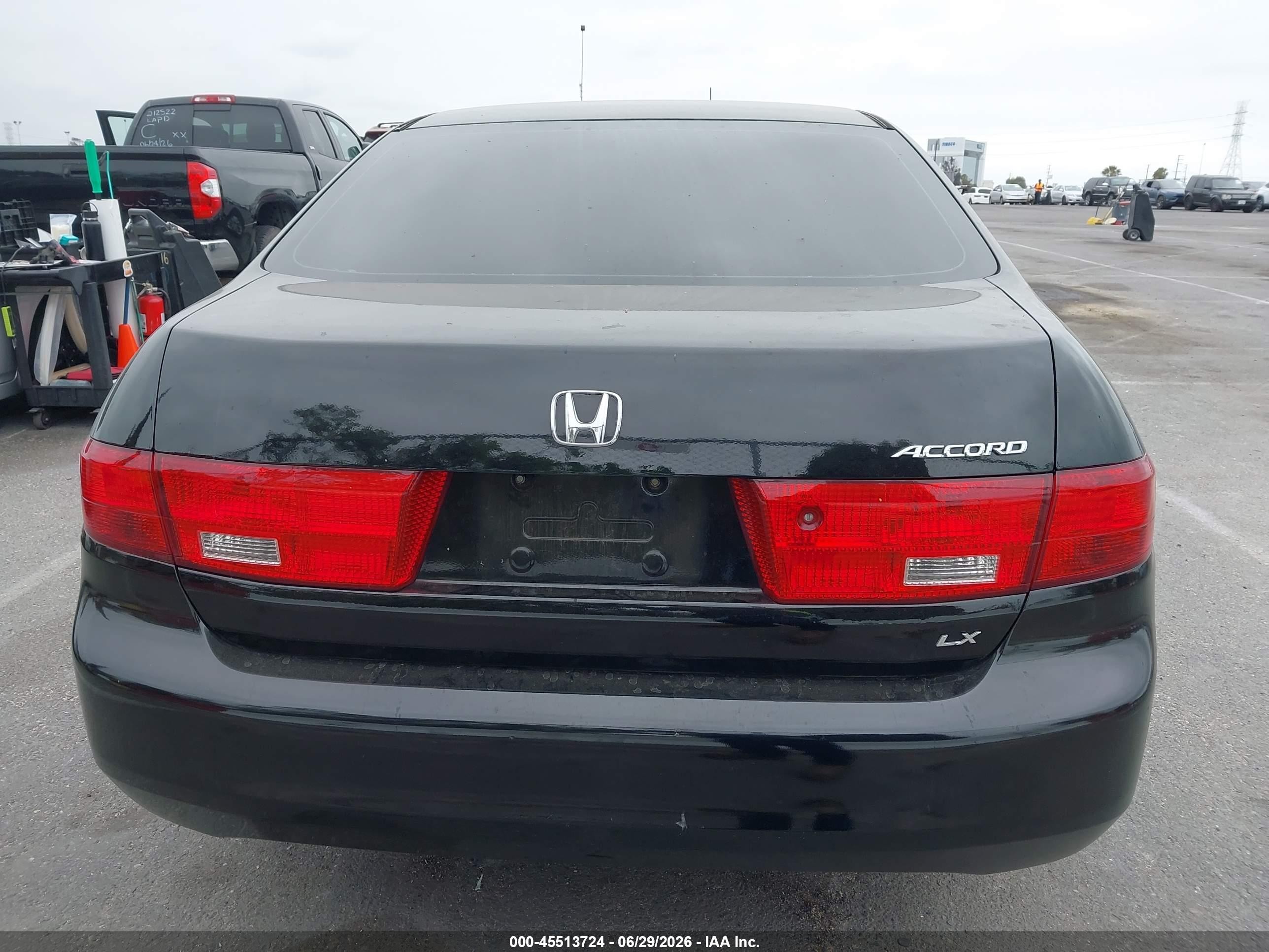 2005 Honda Accord 2.4 Lx Black vin: 1HGCM56455A181589