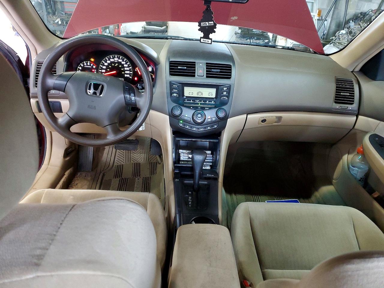 2005 Honda Accord Lx Burgundy vin: 1HGCM56455A812812