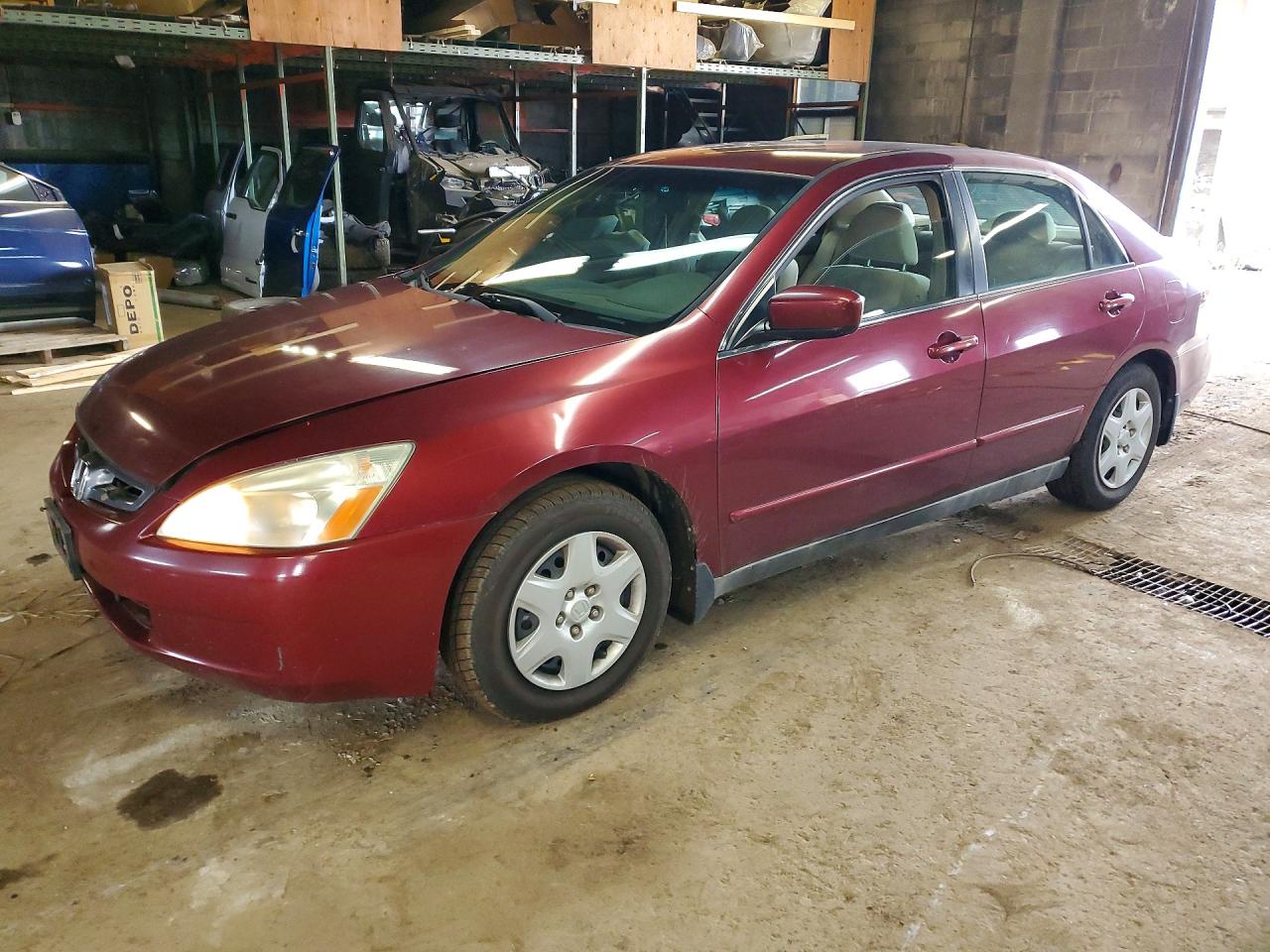 2005 Honda Accord Lx Burgundy vin: 1HGCM56455A812812
