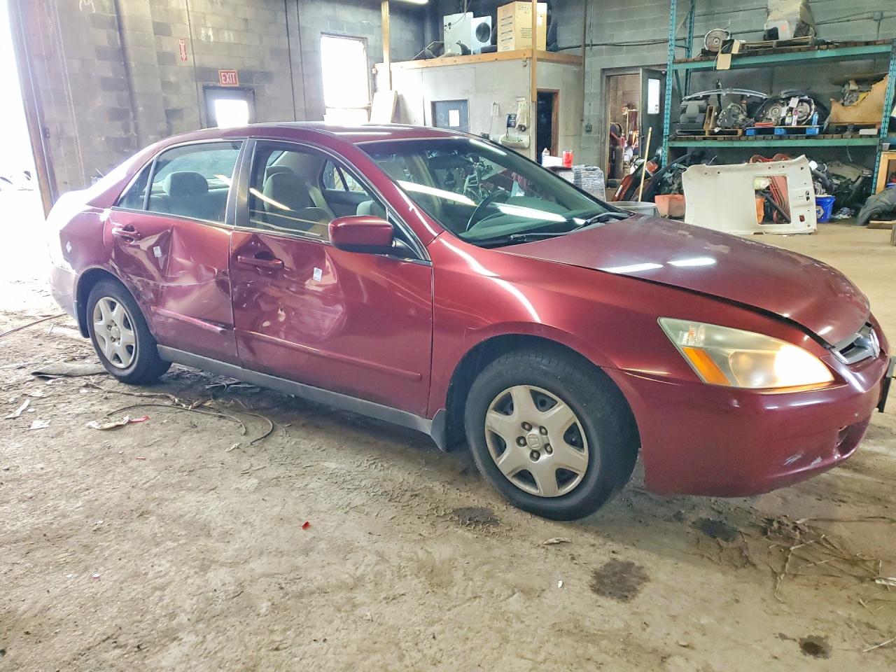 2005 Honda Accord Lx Burgundy vin: 1HGCM56455A812812