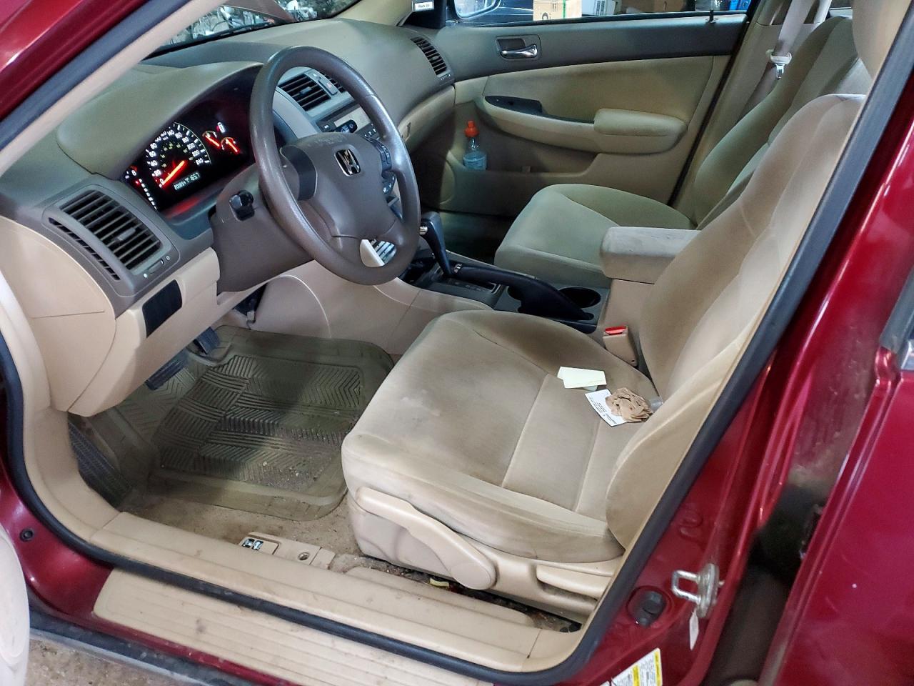 2005 Honda Accord Lx Burgundy vin: 1HGCM56455A812812