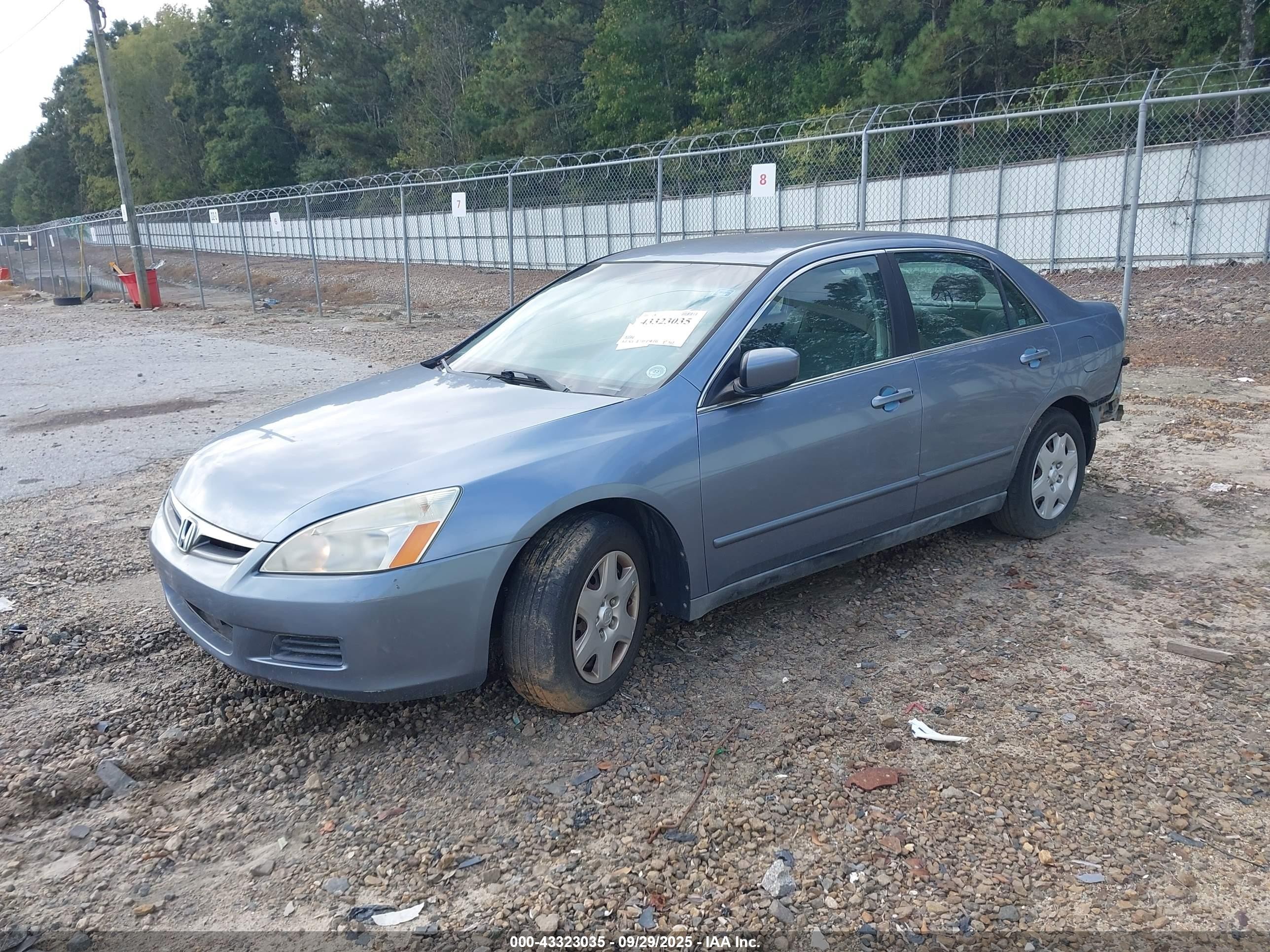 2007 Honda Accord 2.4 Lx Blue vin: 1HGCM56457A206543