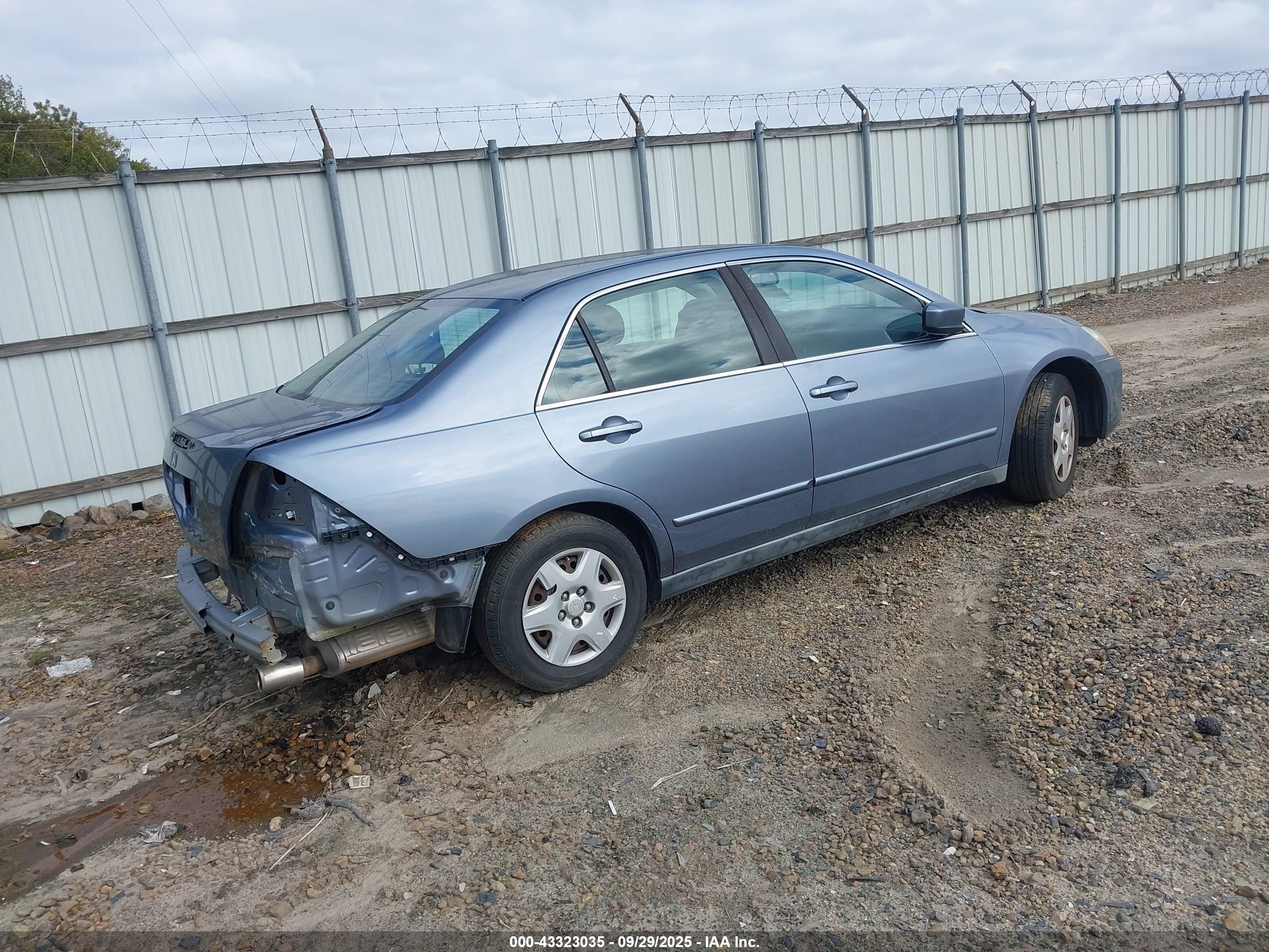 2007 Honda Accord 2.4 Lx Blue vin: 1HGCM56457A206543