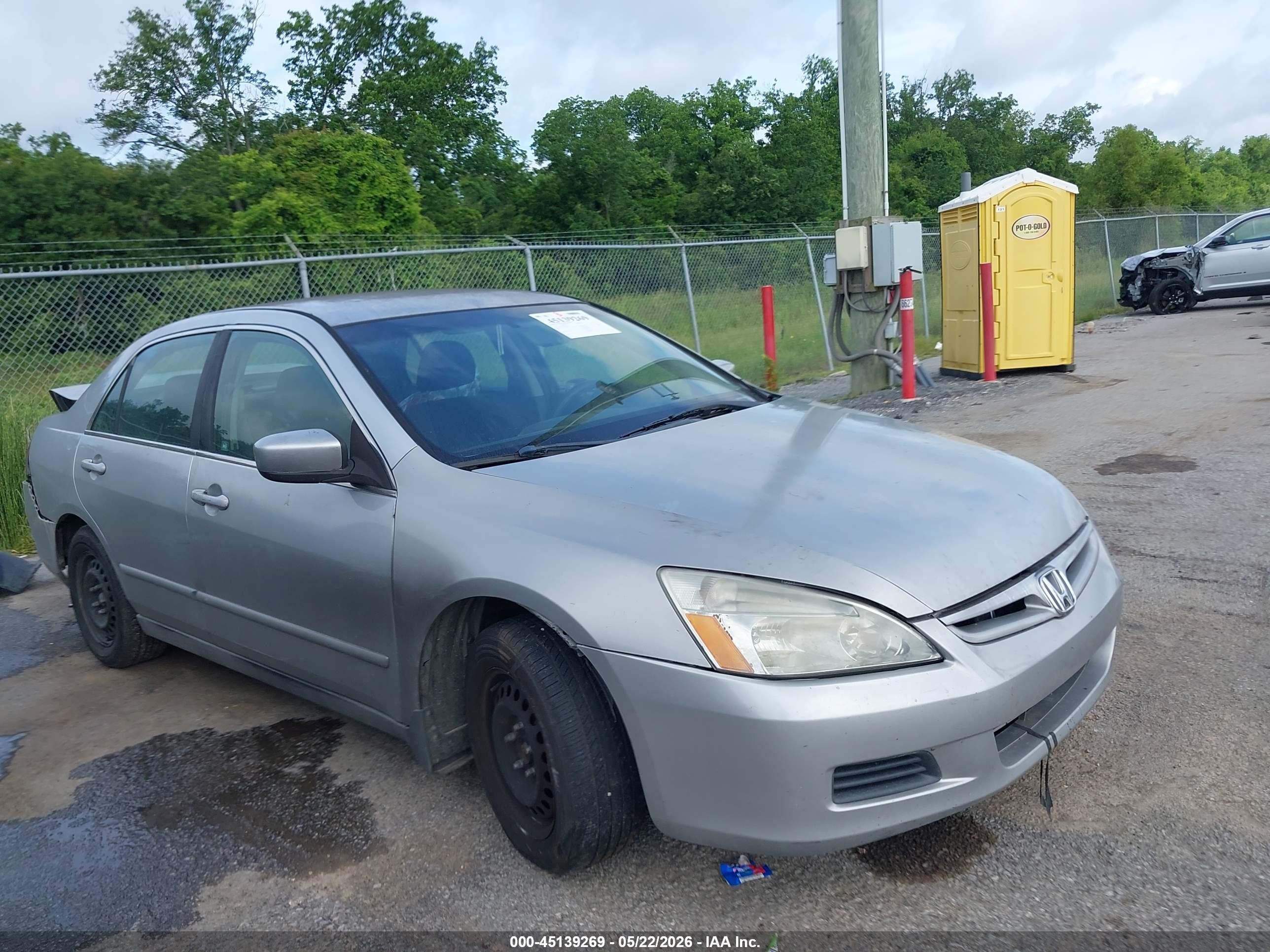 2007 Honda Accord 2.4 Lx Silver vin: 1HGCM56457A223567