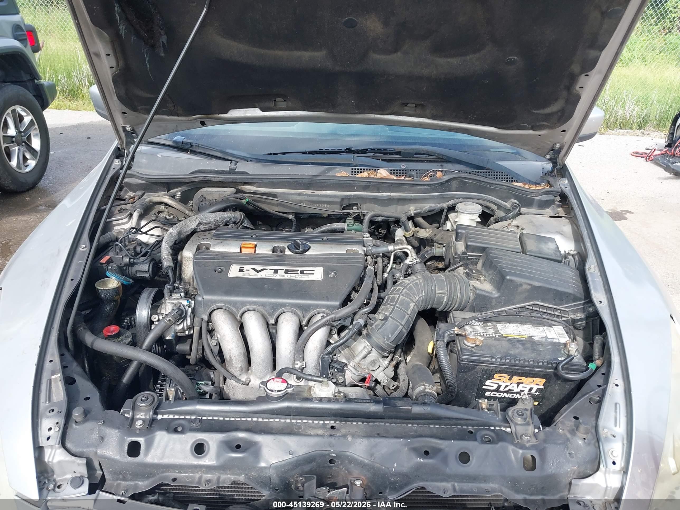 2007 Honda Accord 2.4 Lx Silver vin: 1HGCM56457A223567