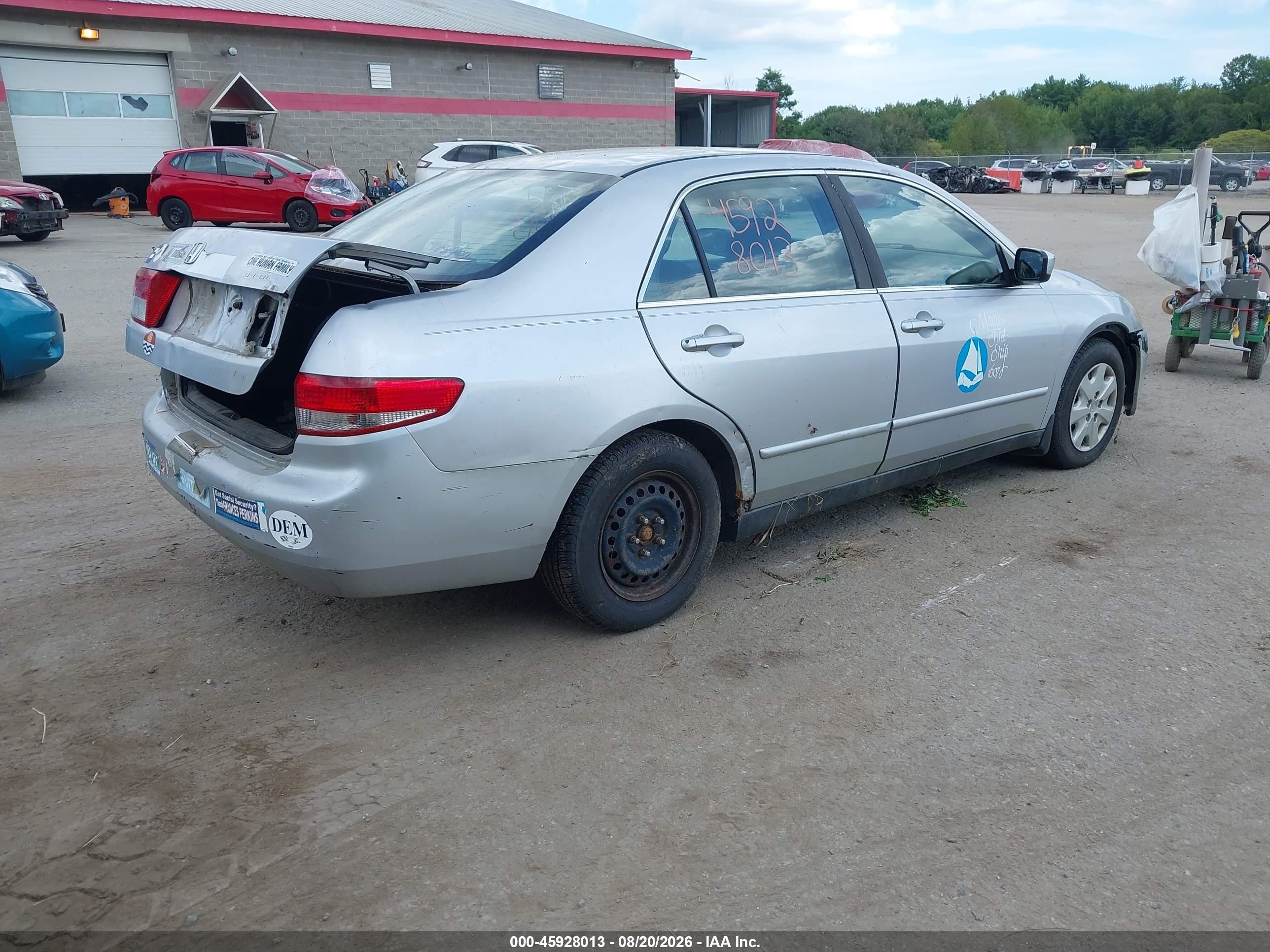 2003 Honda Accord Lx Silver vin: 1HGCM56463A108664