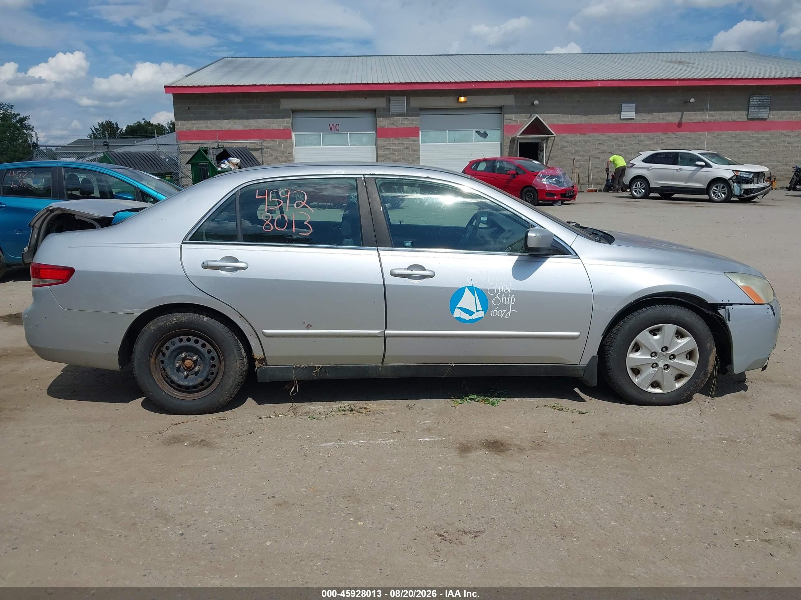 2003 Honda Accord Lx Silver vin: 1HGCM56463A108664