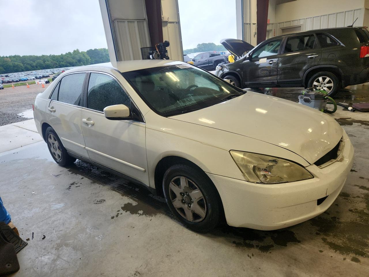 2005 Honda Accord Lx White vin: 1HGCM56465A013699