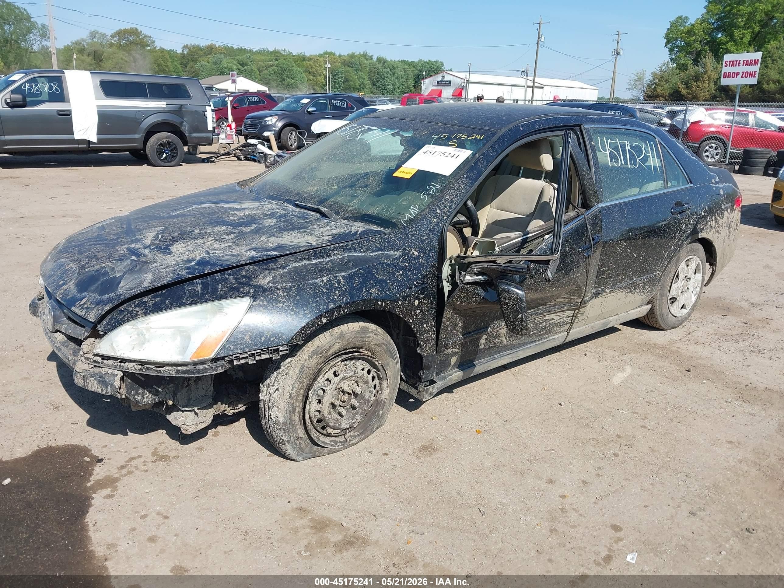 2005 Honda Accord 2.4 Lx Black vin: 1HGCM56465A137794