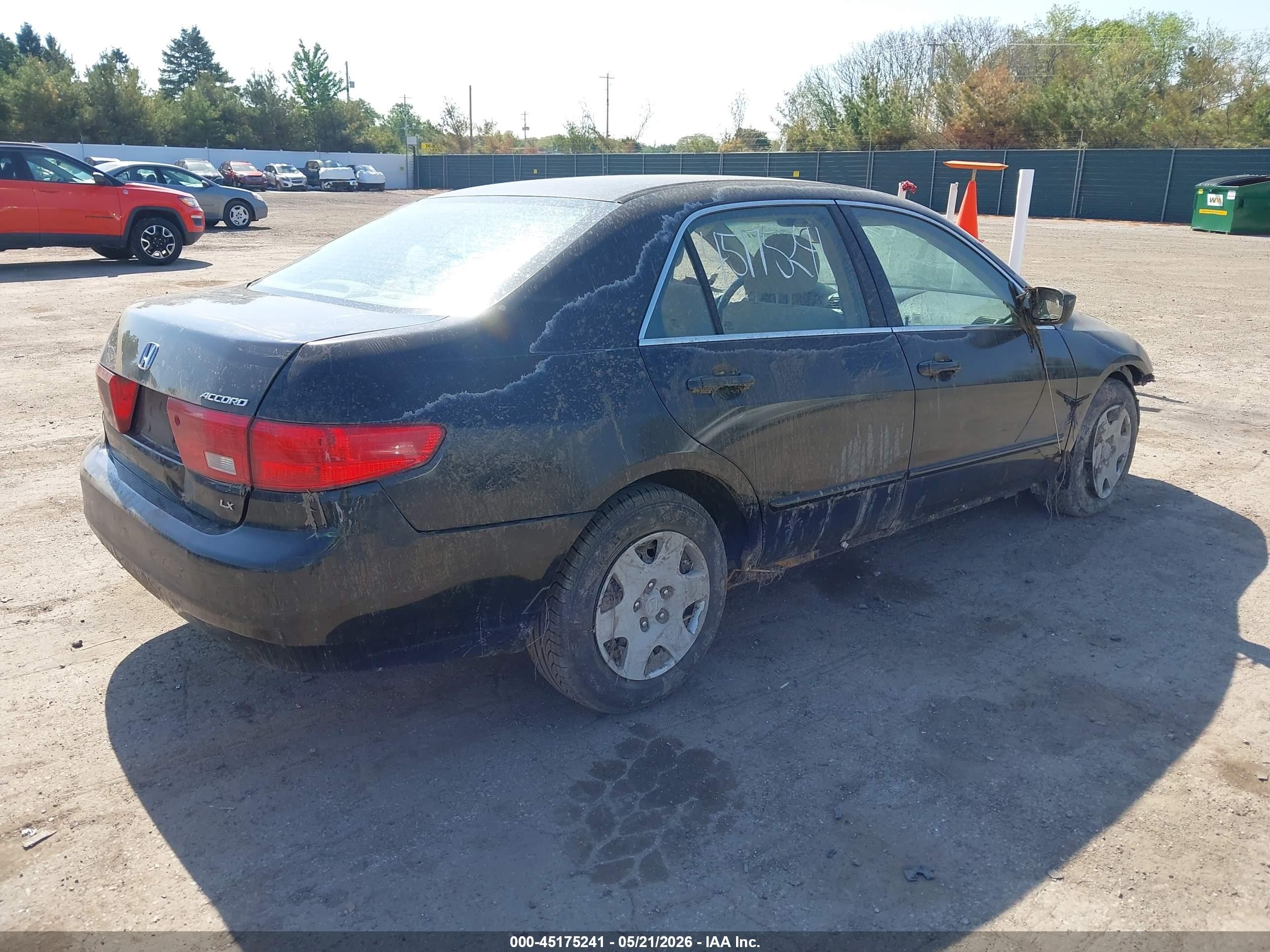 2005 Honda Accord 2.4 Lx Black vin: 1HGCM56465A137794