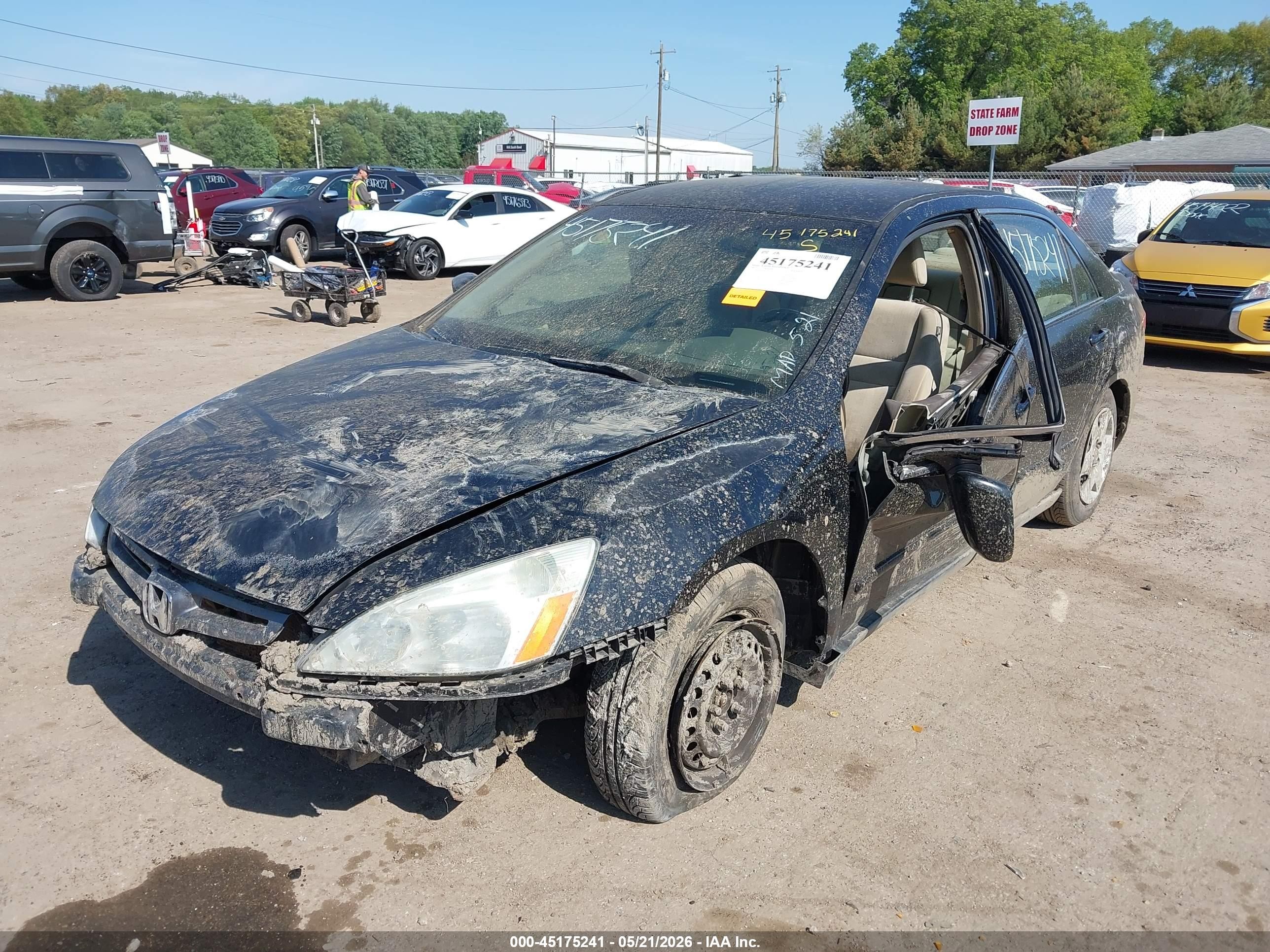 2005 Honda Accord 2.4 Lx Black vin: 1HGCM56465A137794