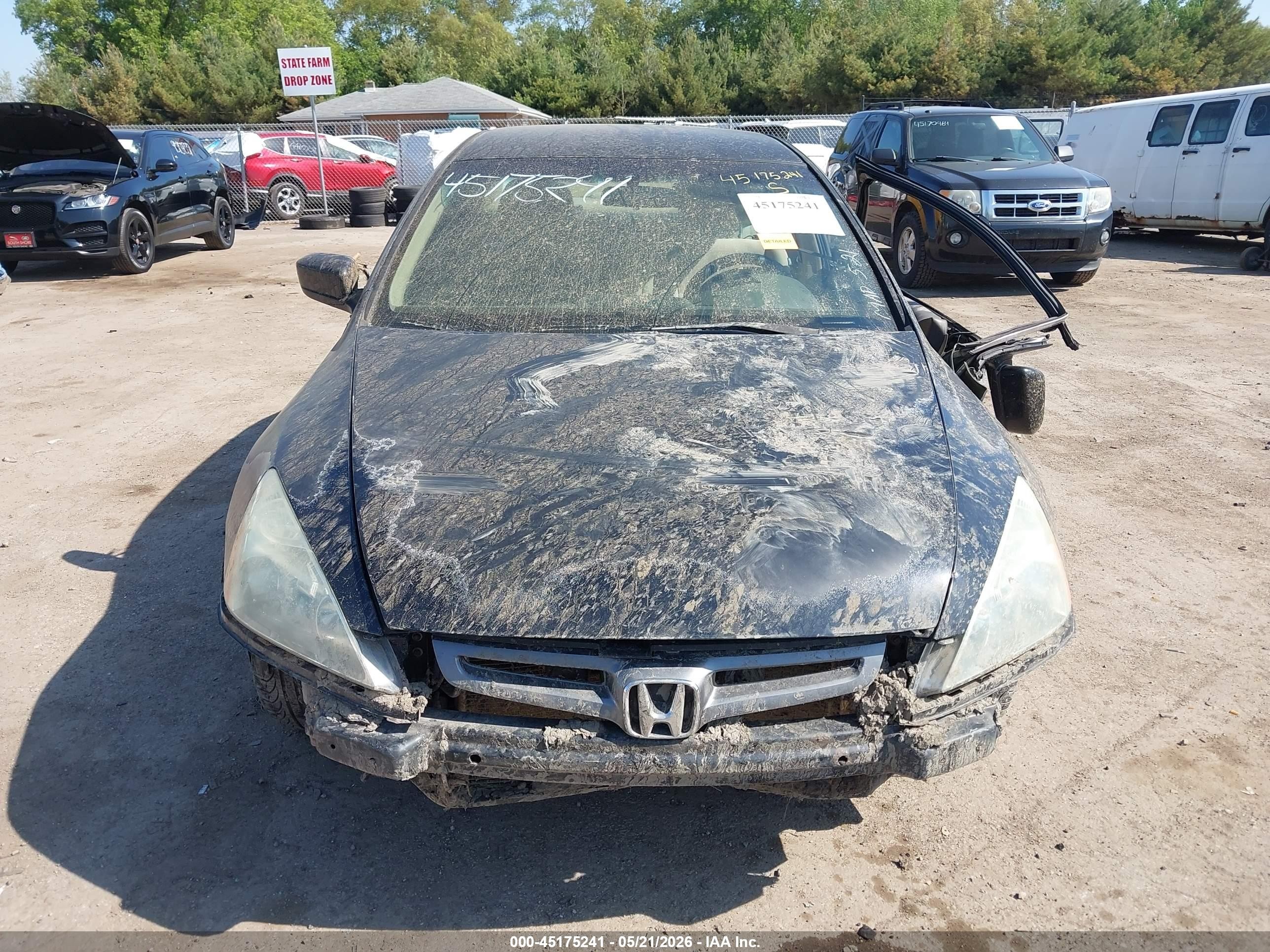 2005 Honda Accord 2.4 Lx Black vin: 1HGCM56465A137794