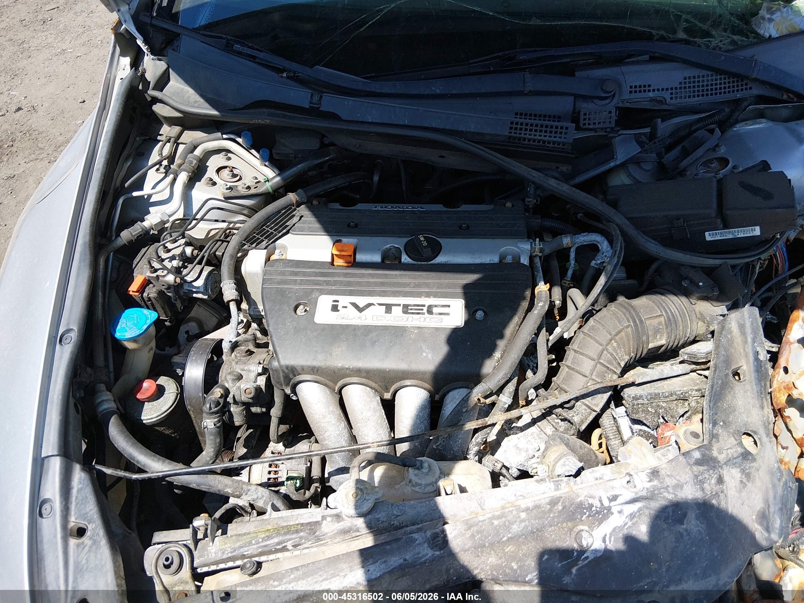 2005 Honda Accord 2.4 Lx Silver vin: 1HGCM56465L002867
