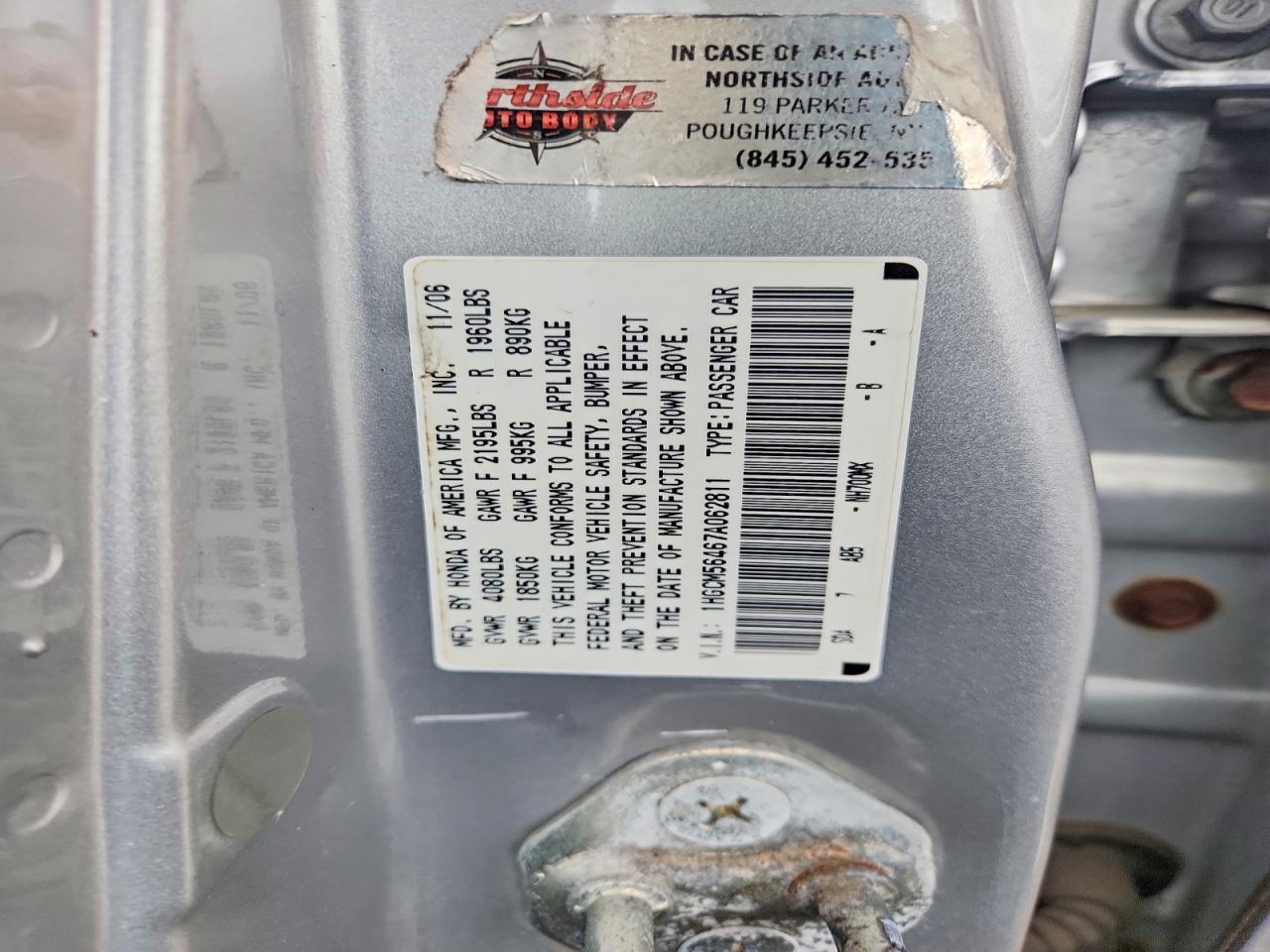 2007 Honda Accord Lx Silver vin: 1HGCM56467A062811