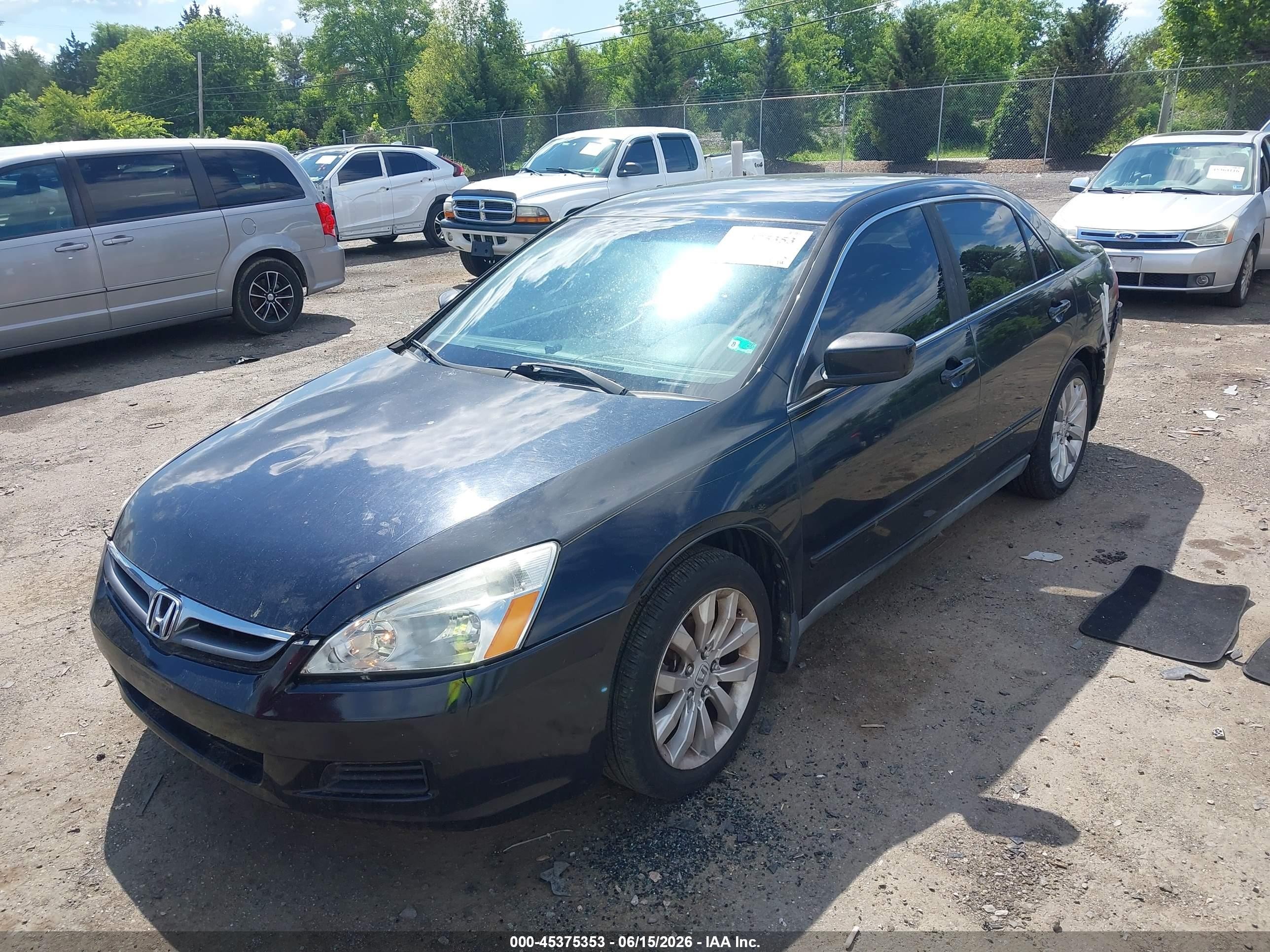 2007 Honda Accord 2.4 Lx Черный vin: 1HGCM56467A065210